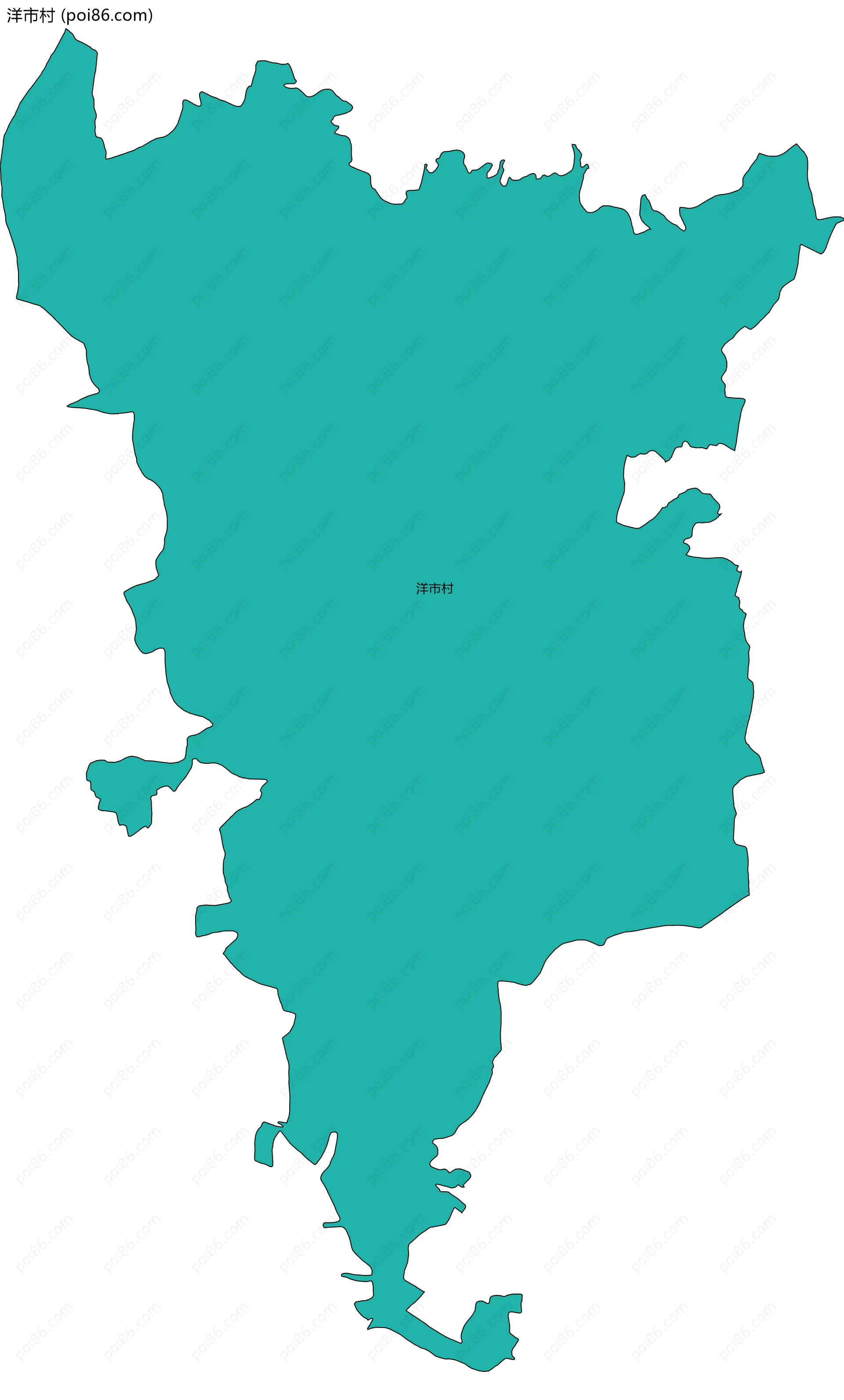 洋市村边界地图