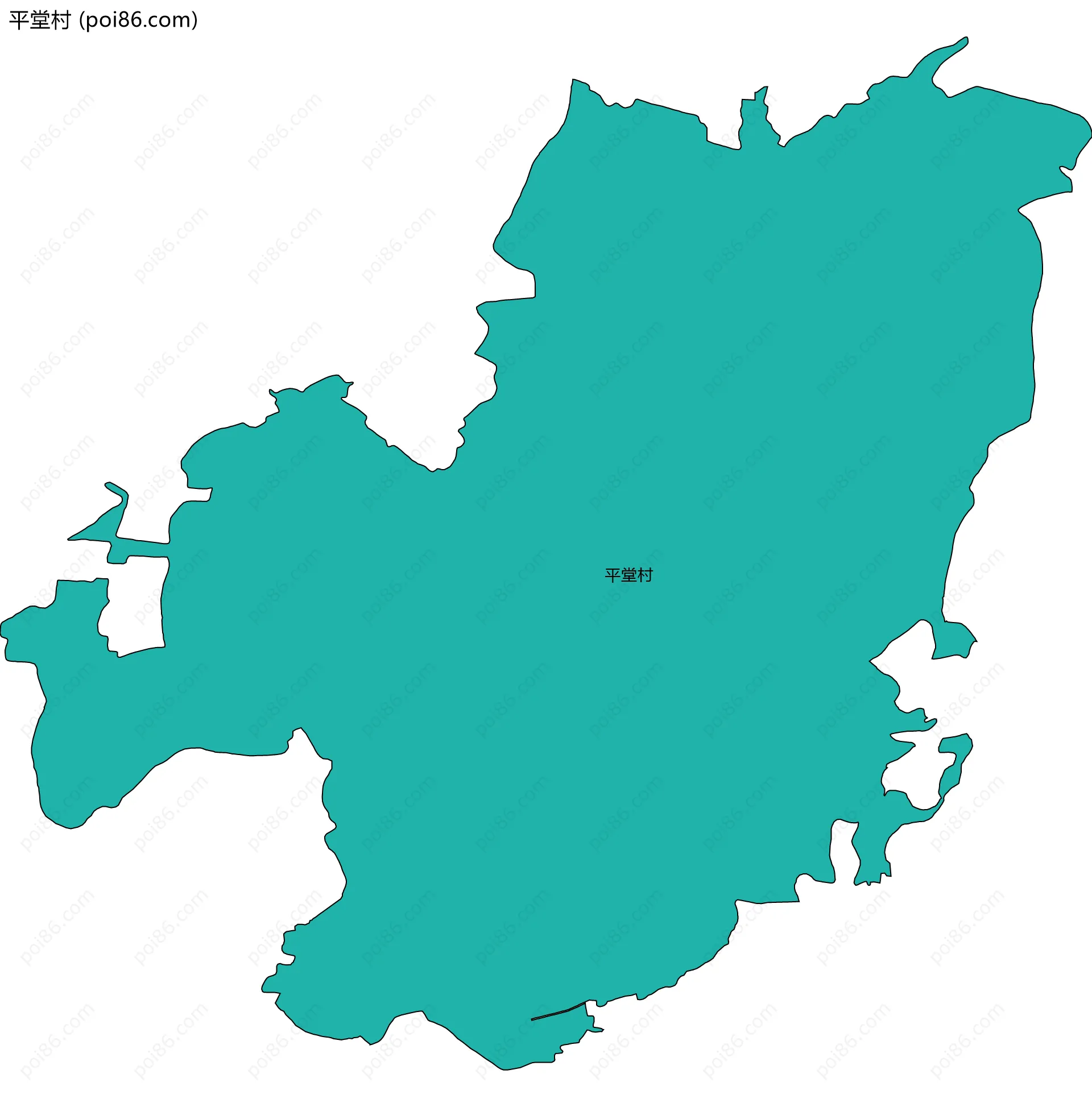 平堂村边界地图