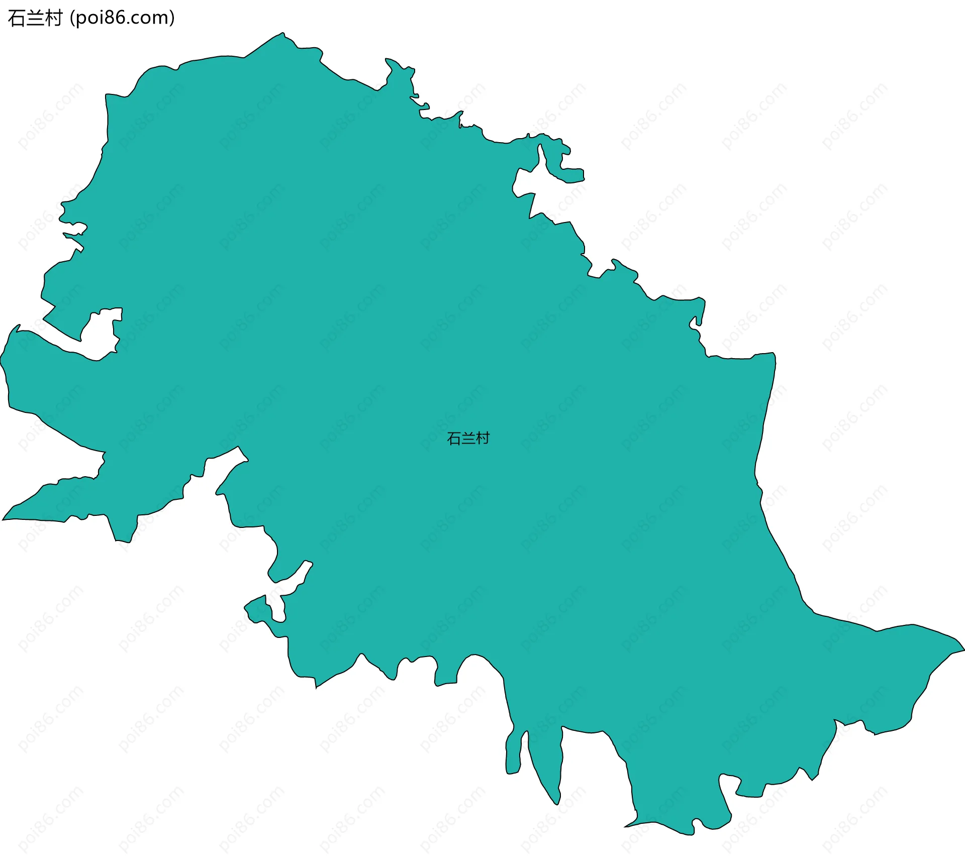 石兰村边界地图