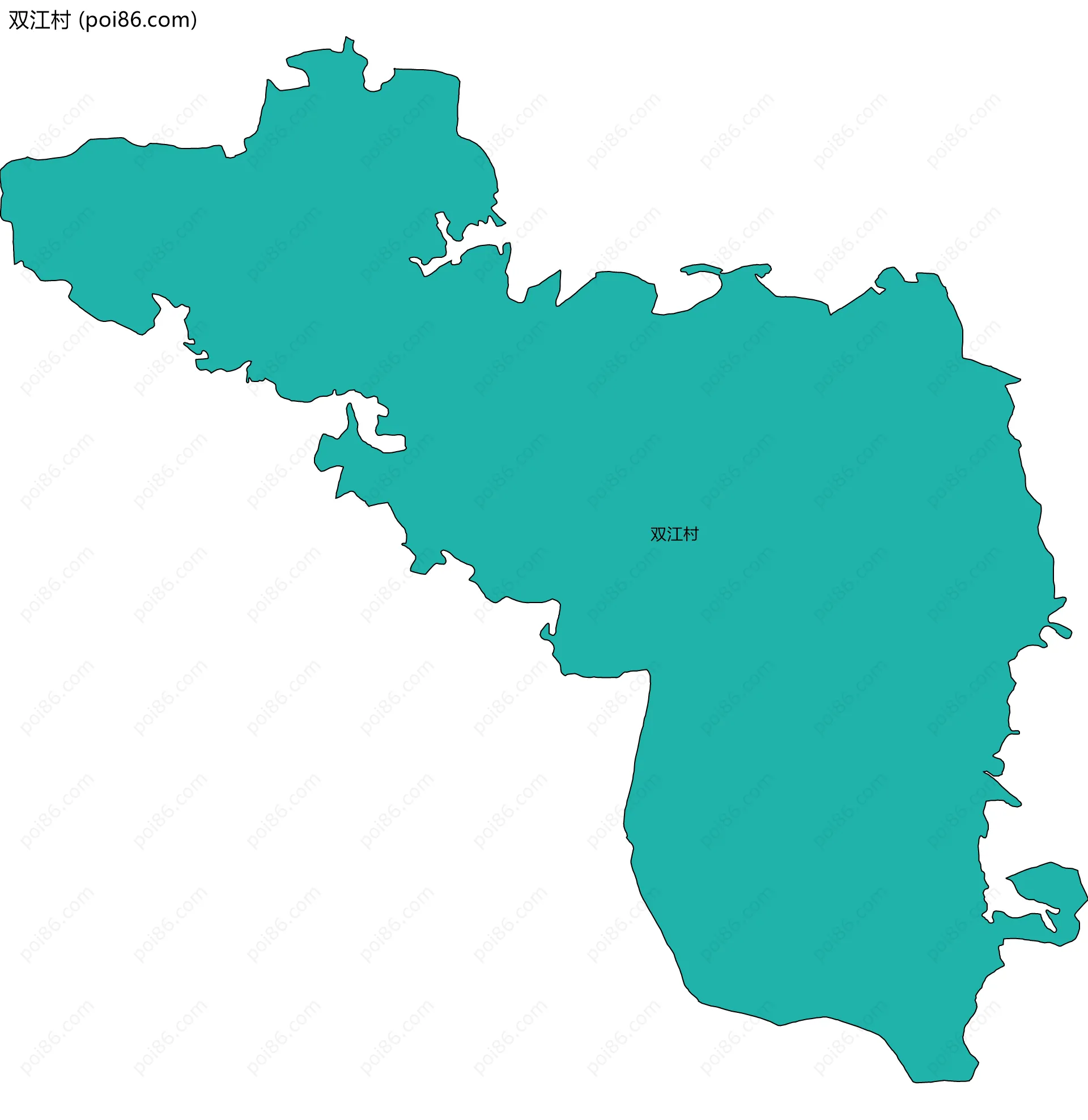 双江村边界地图