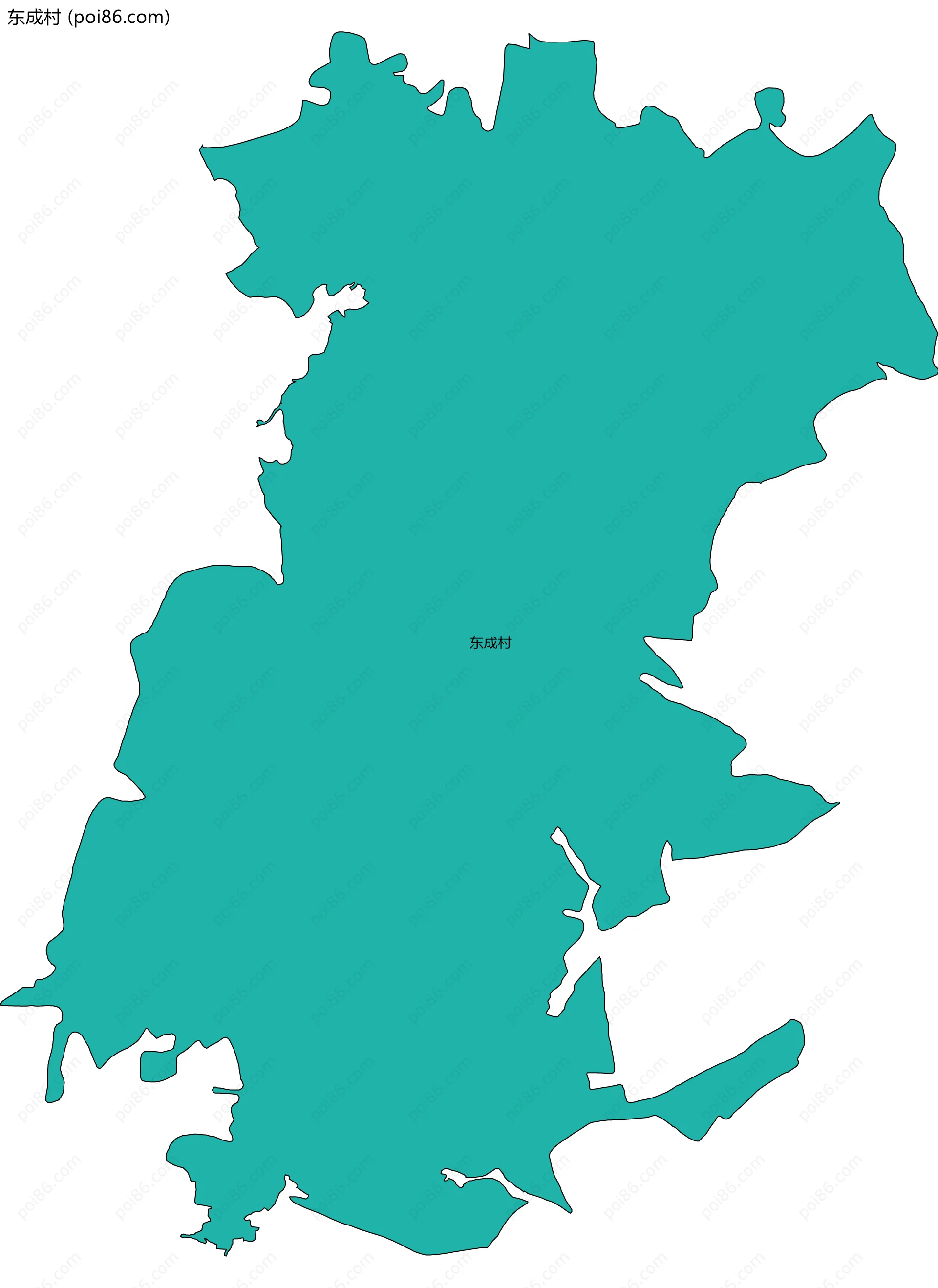 东成村边界地图