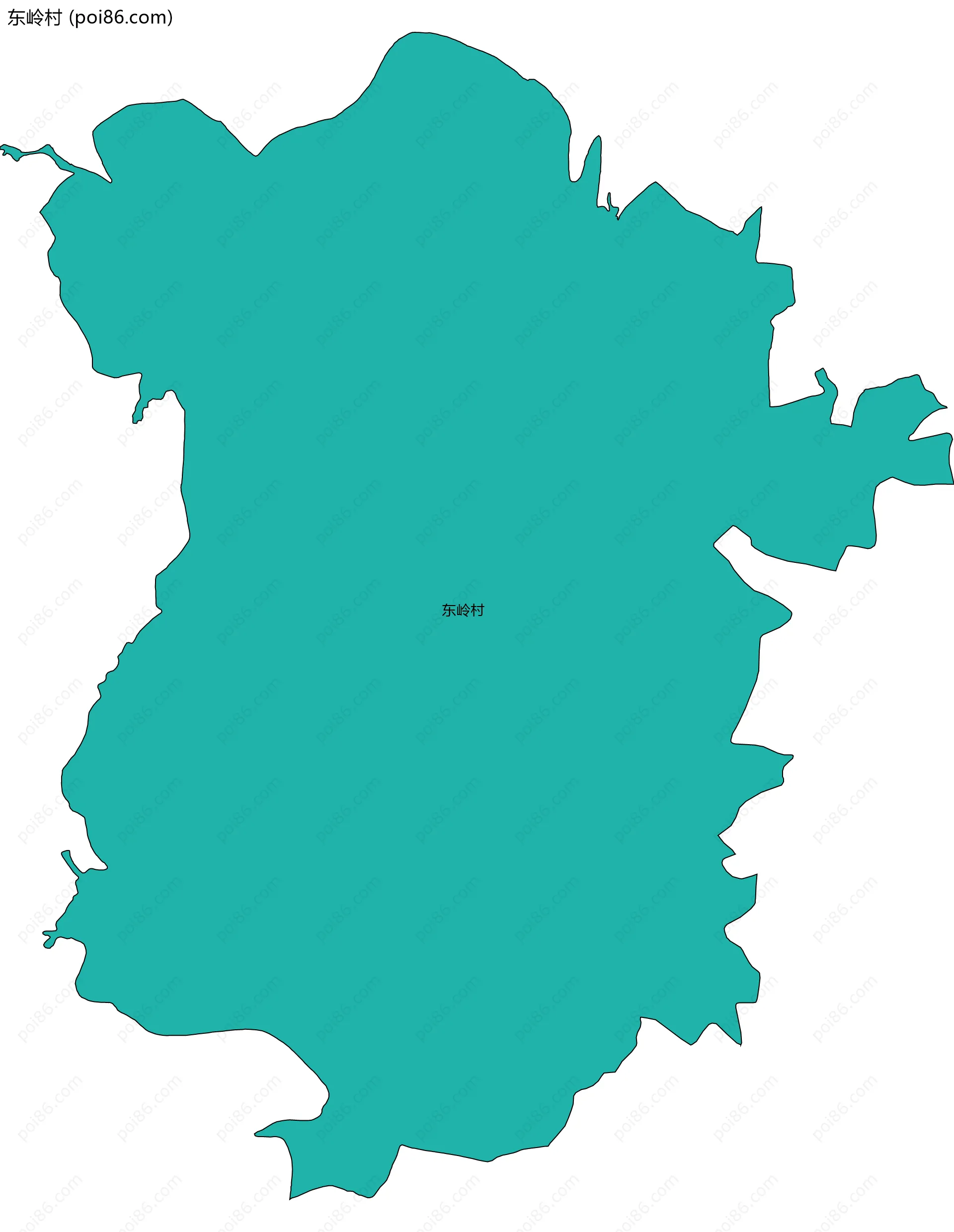 东岭村边界地图