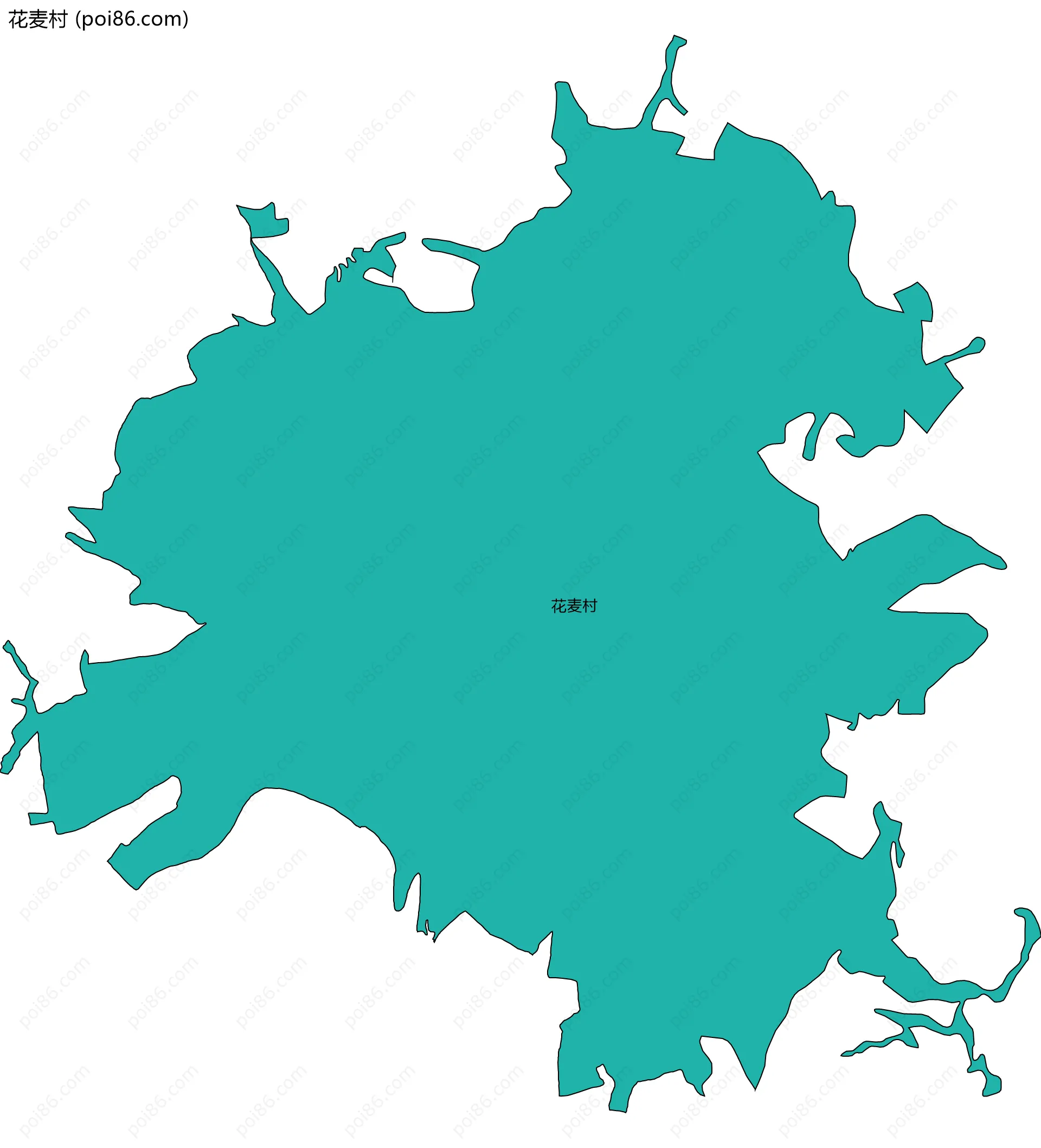 花麦村边界地图