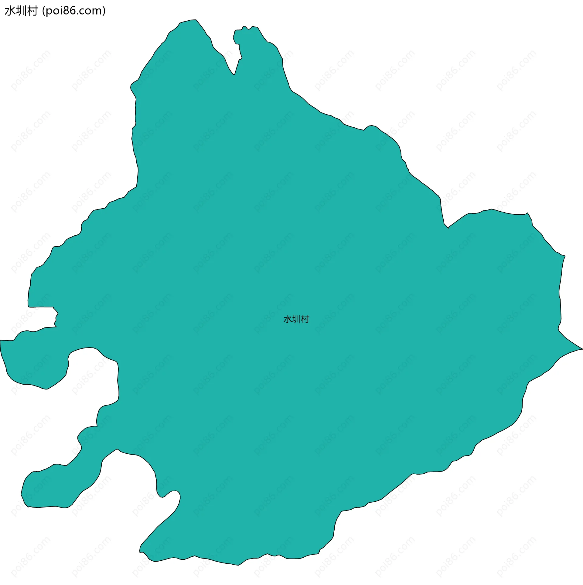 水圳村边界地图