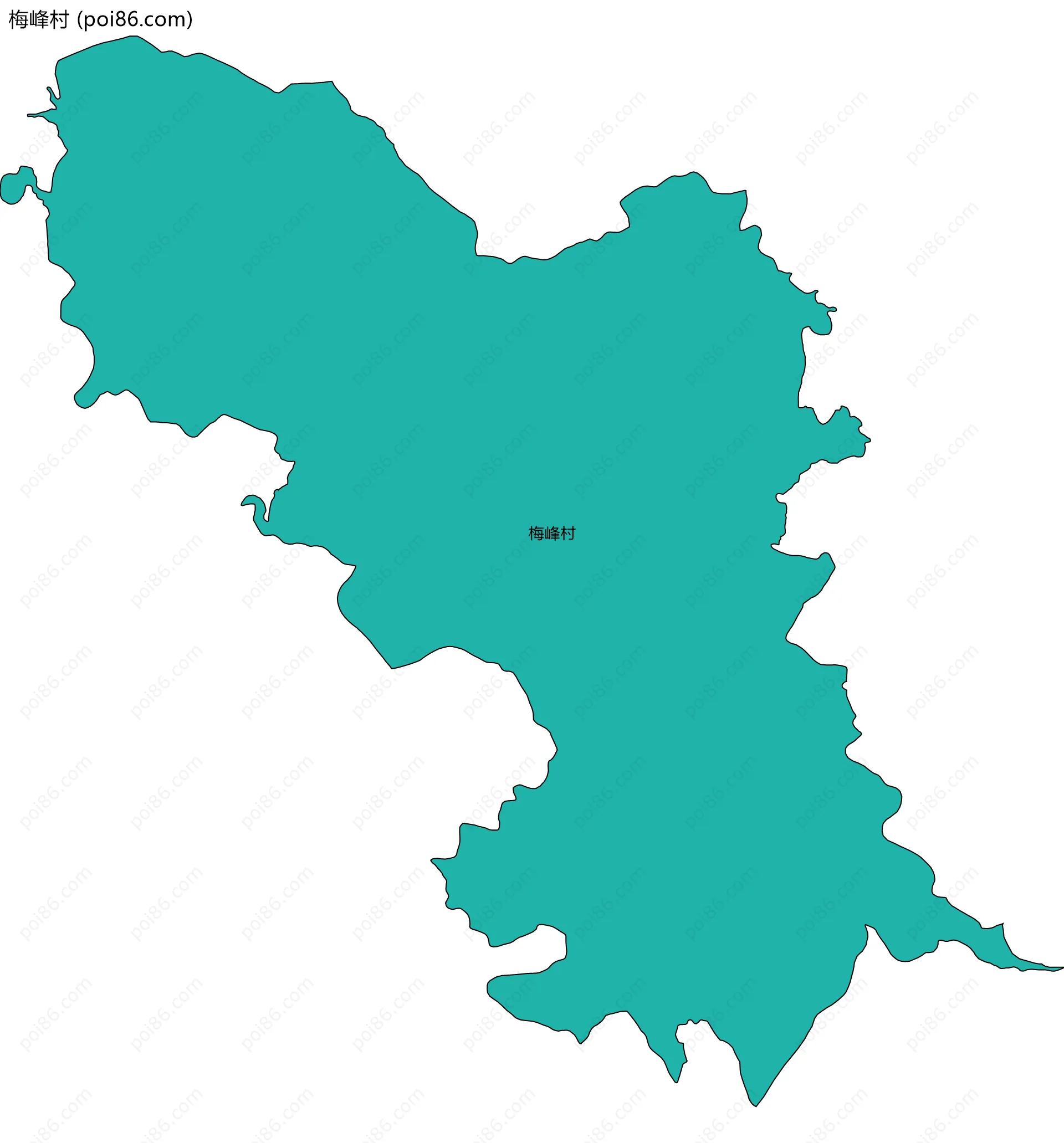 梅峰村边界地图