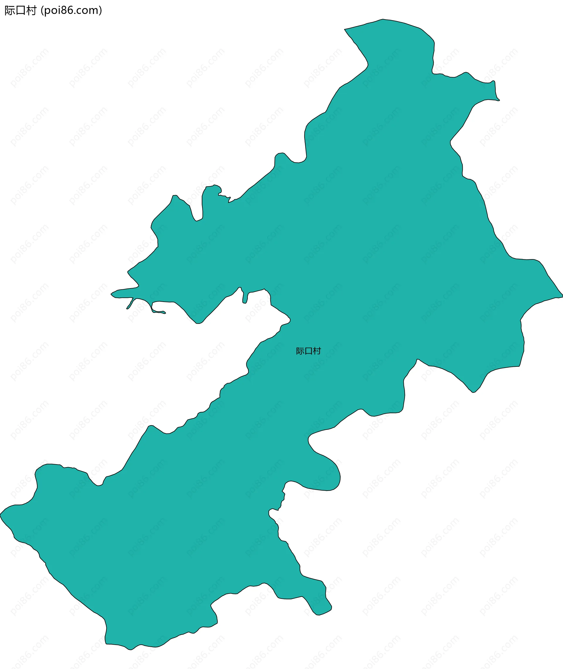 际口村边界地图