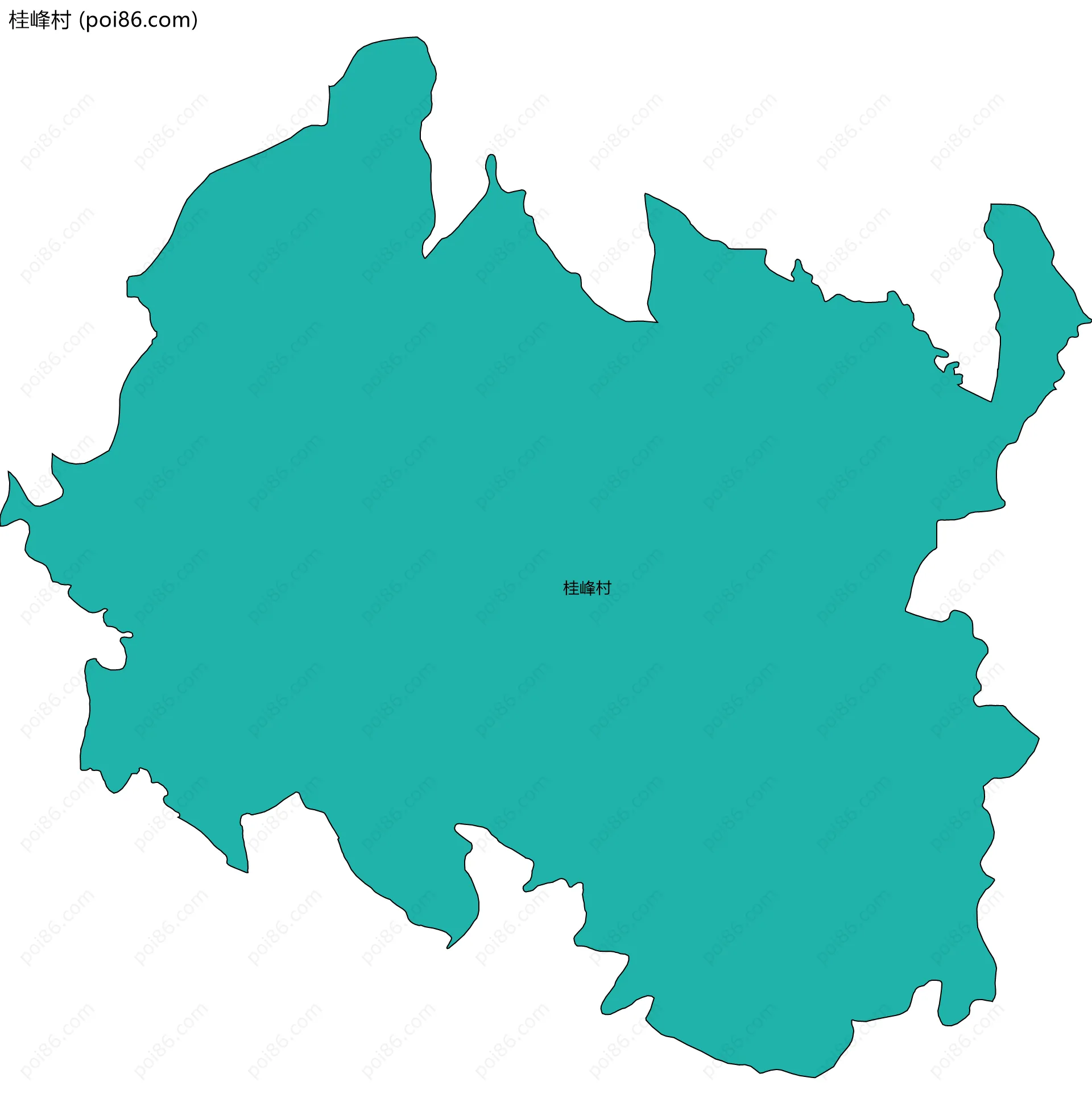 桂峰村边界地图
