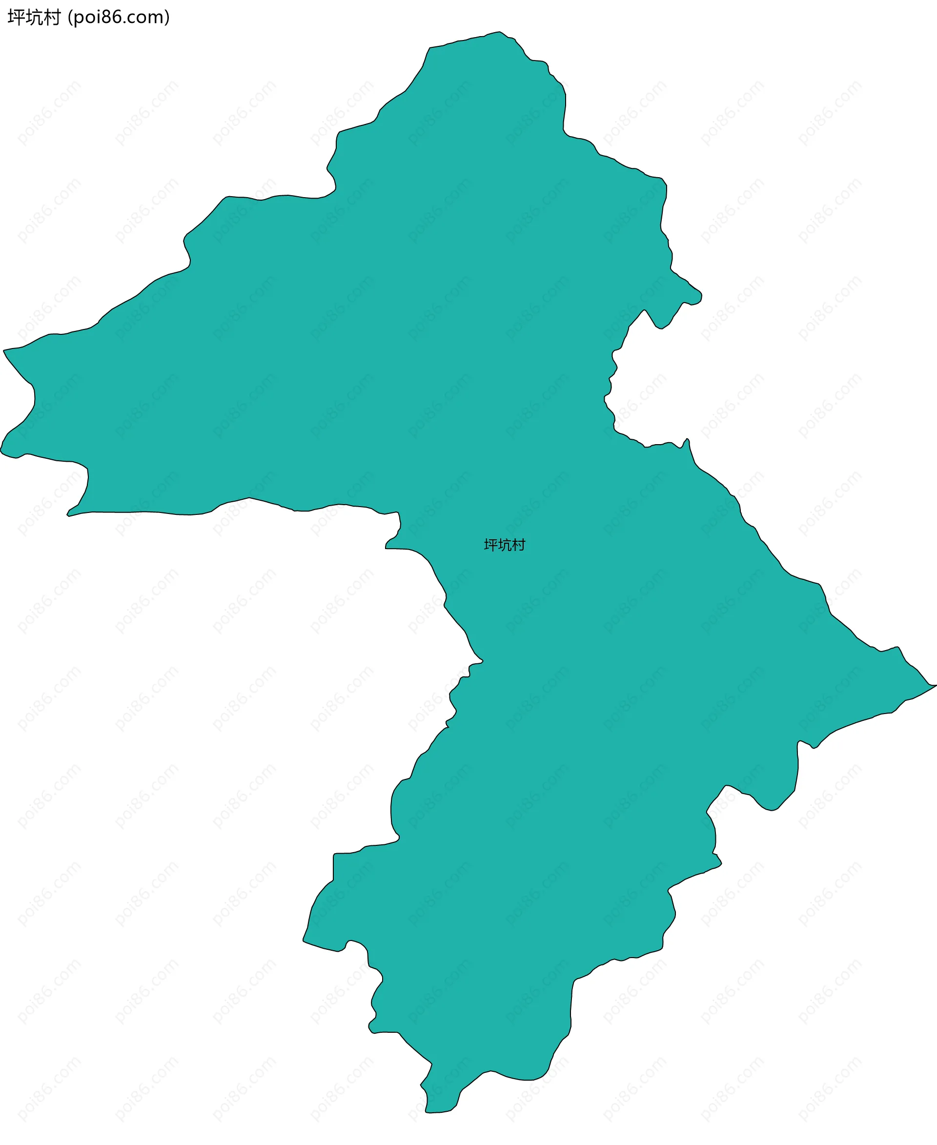 坪坑村边界地图