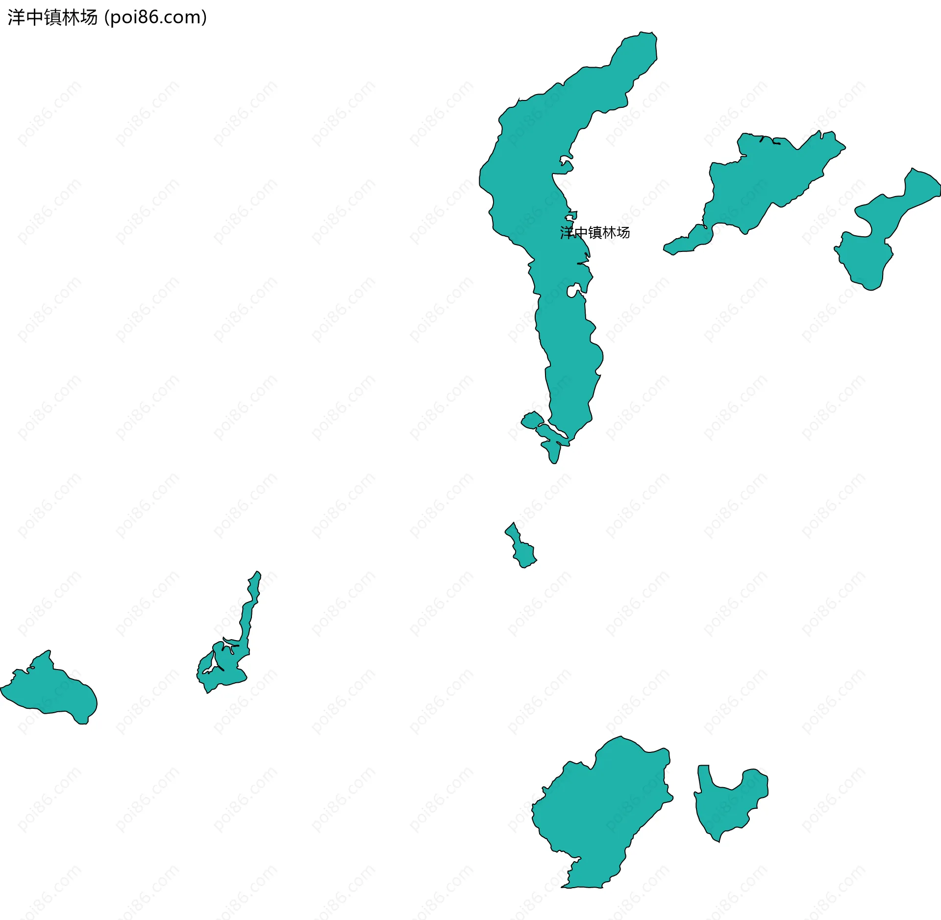 洋中镇林场边界地图