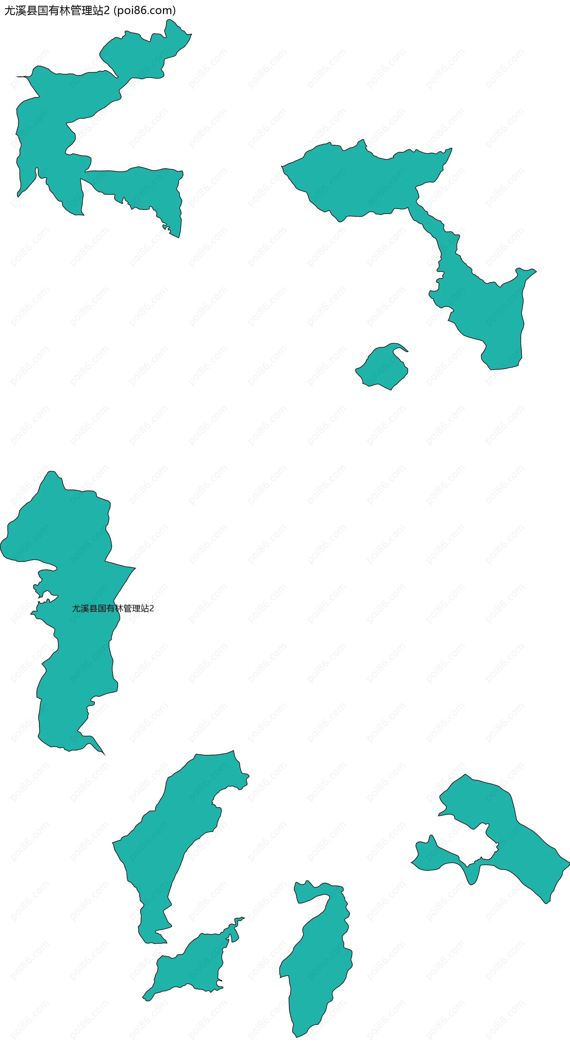 尤溪县国有林管理站2边界地图
