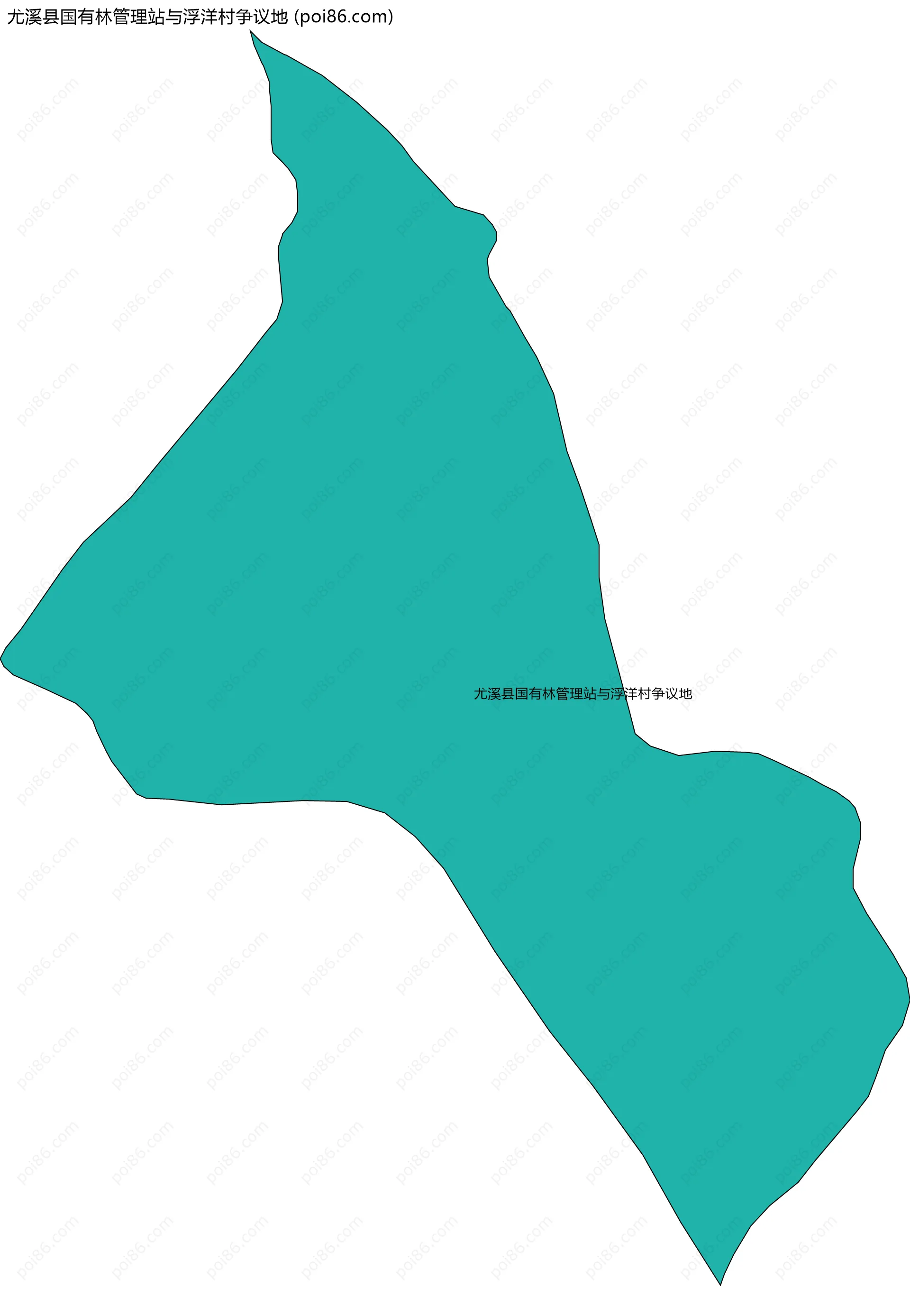 尤溪县国有林管理站与浮洋村争议地边界地图