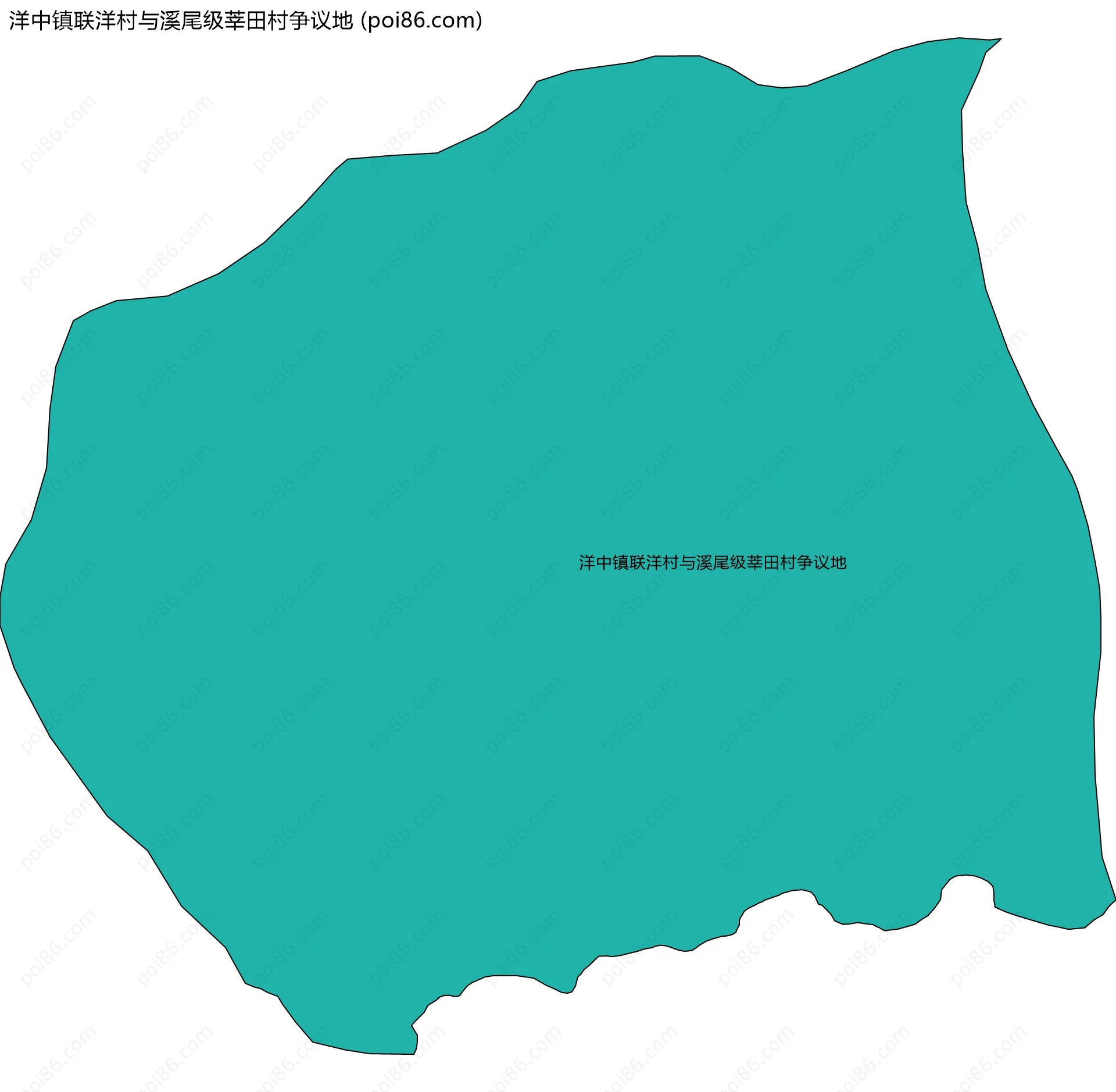 洋中镇联洋村与溪尾级莘田村争议地边界地图