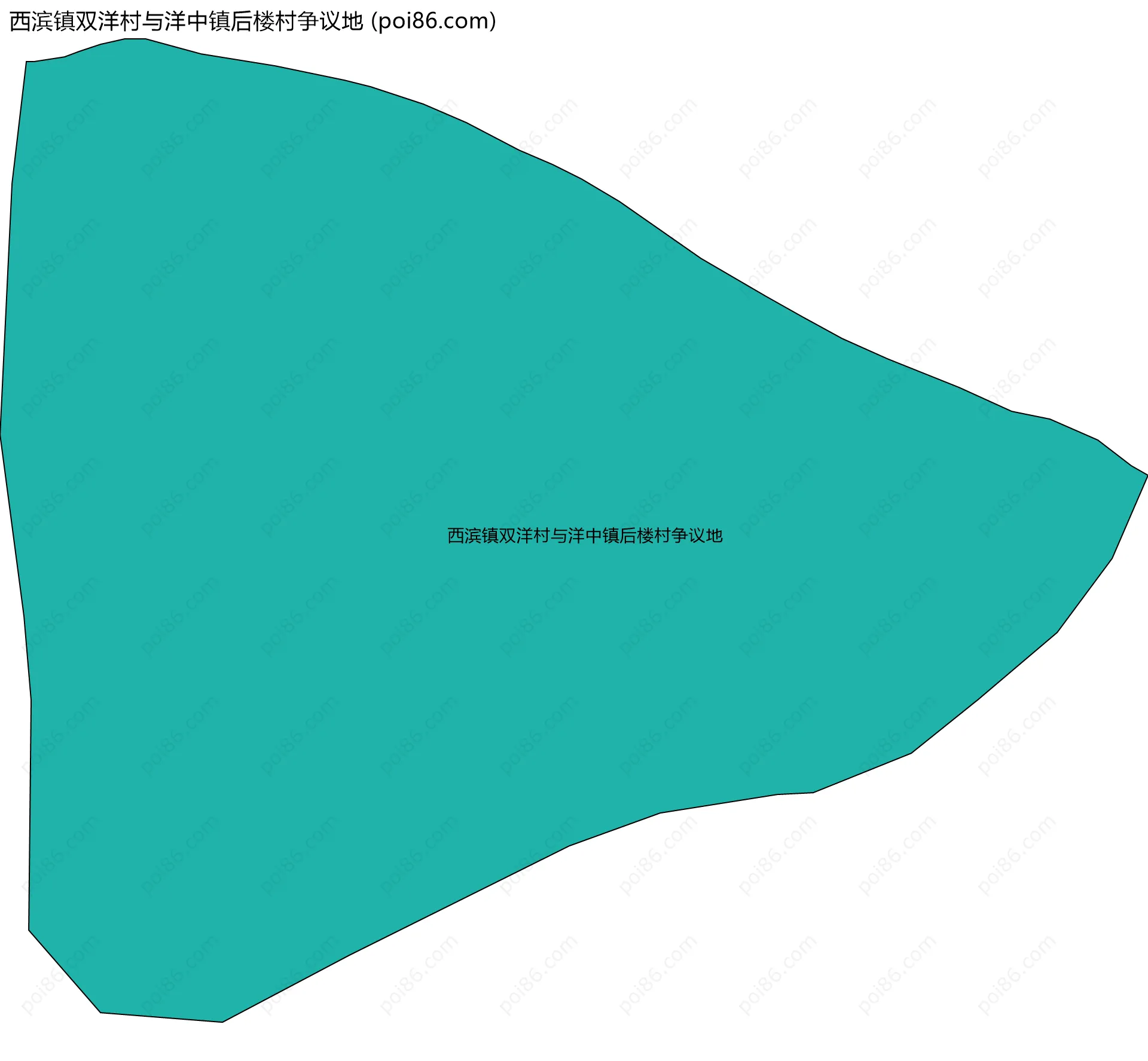 西滨镇双洋村与洋中镇后楼村争议地边界地图