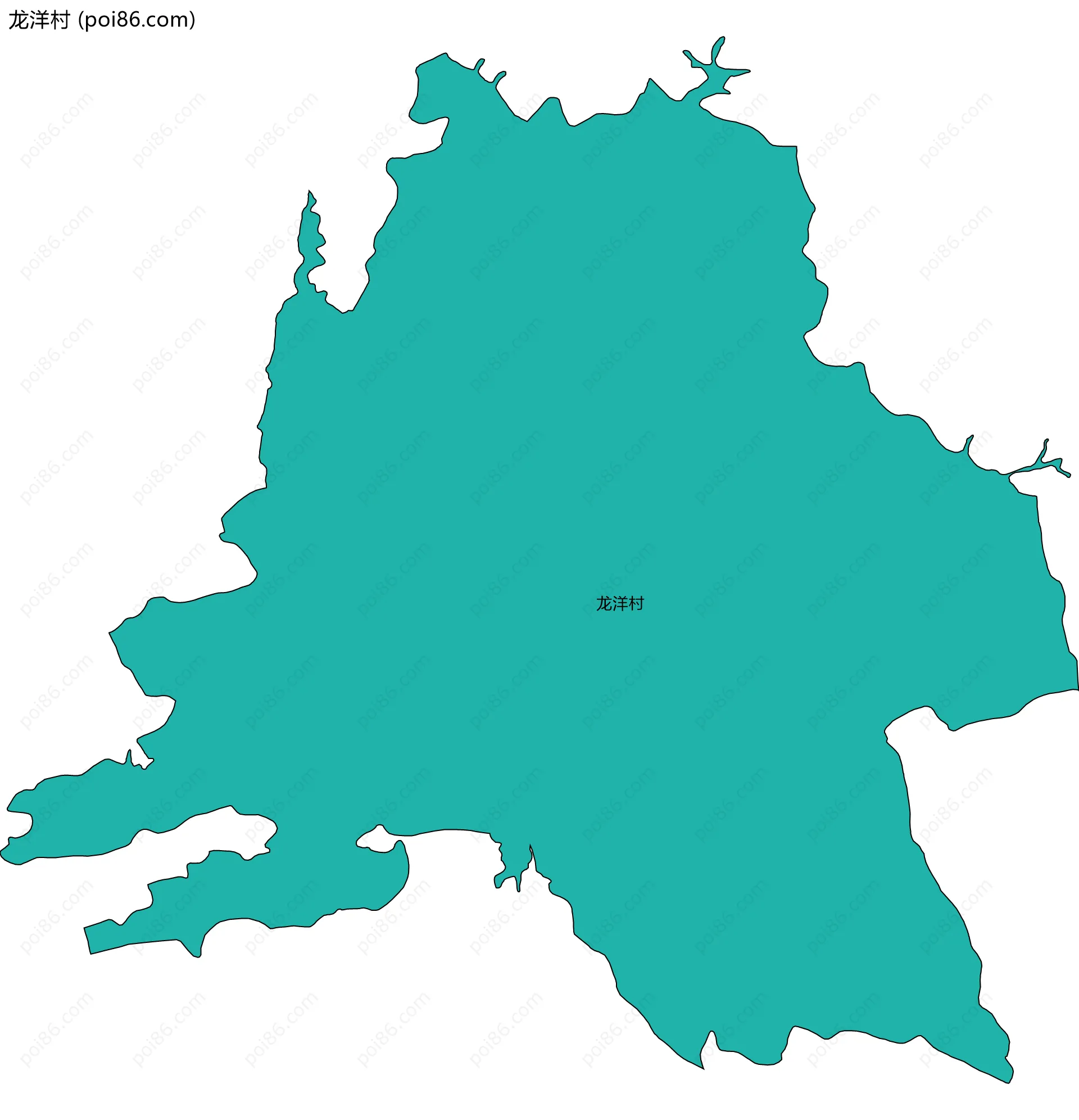 龙洋村边界地图