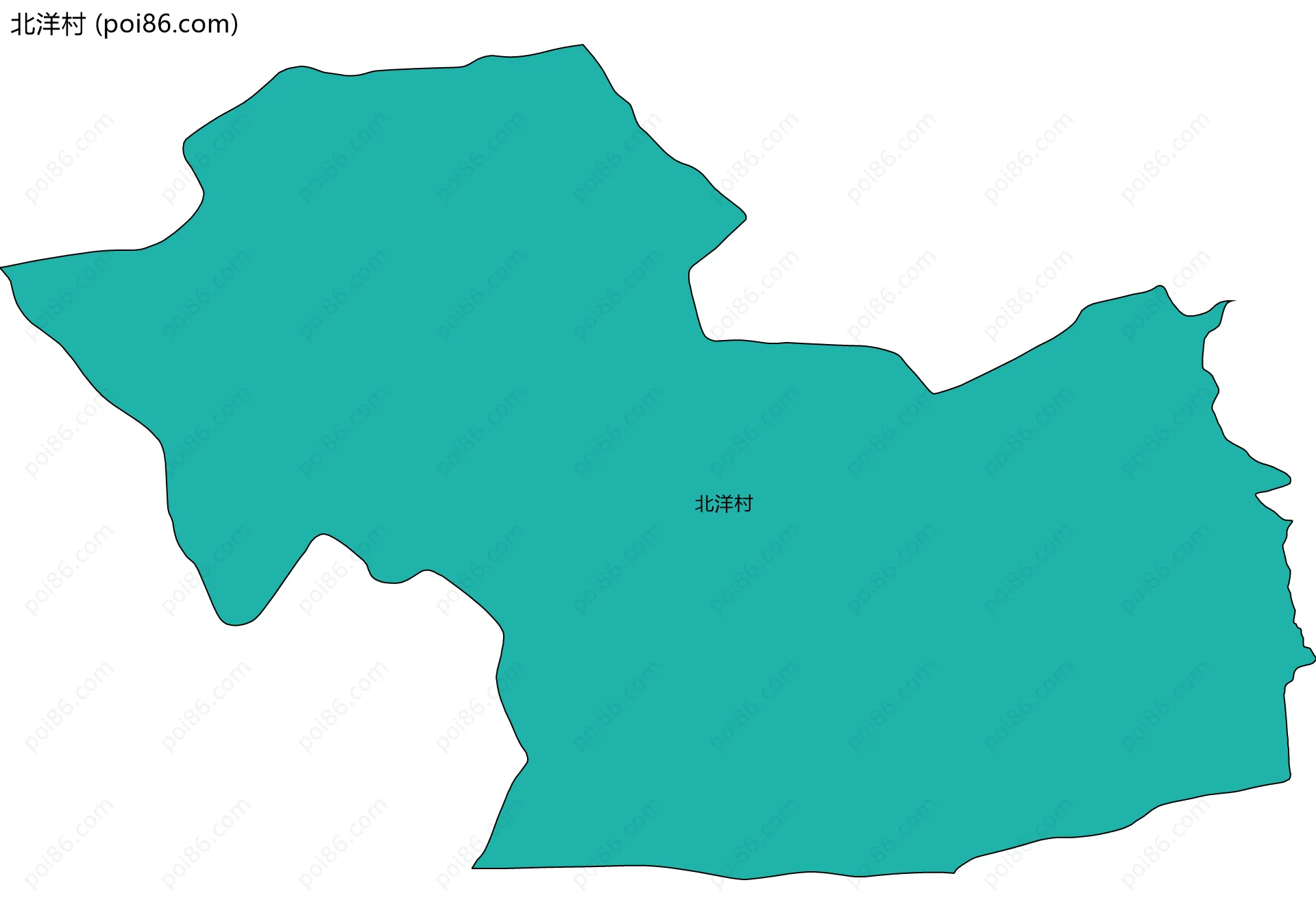 北洋村边界地图