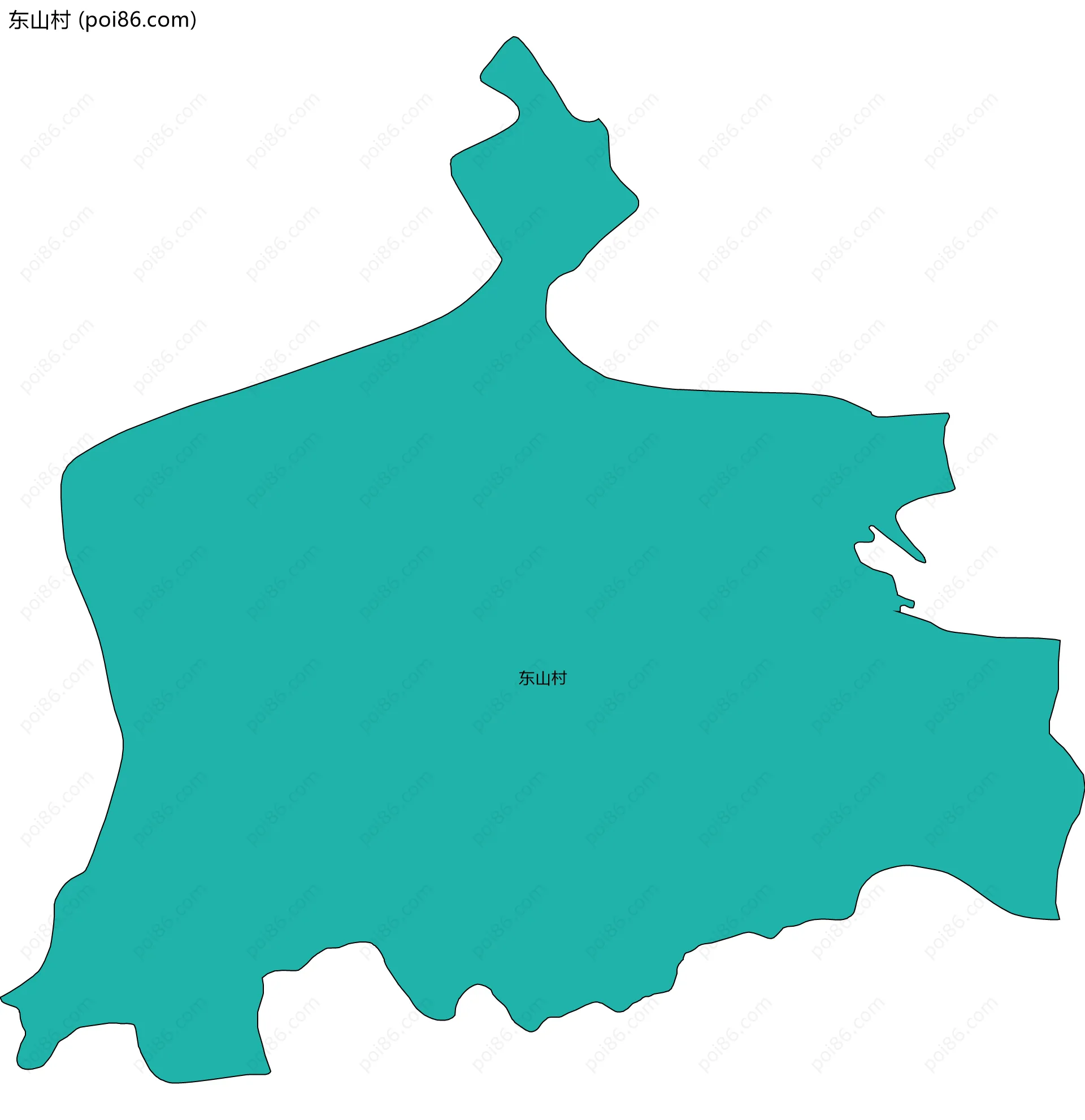 东山村边界地图