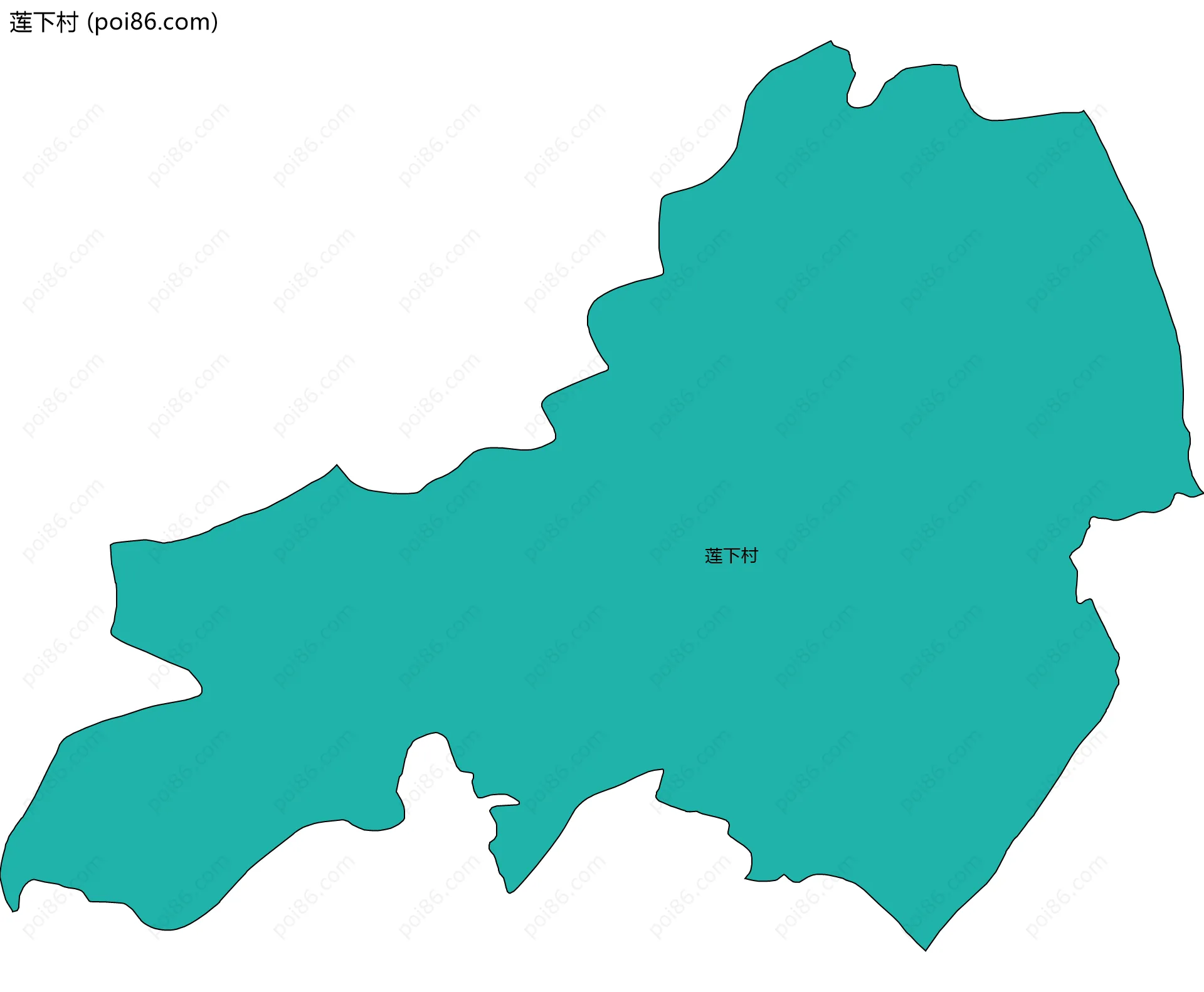 莲下村边界地图
