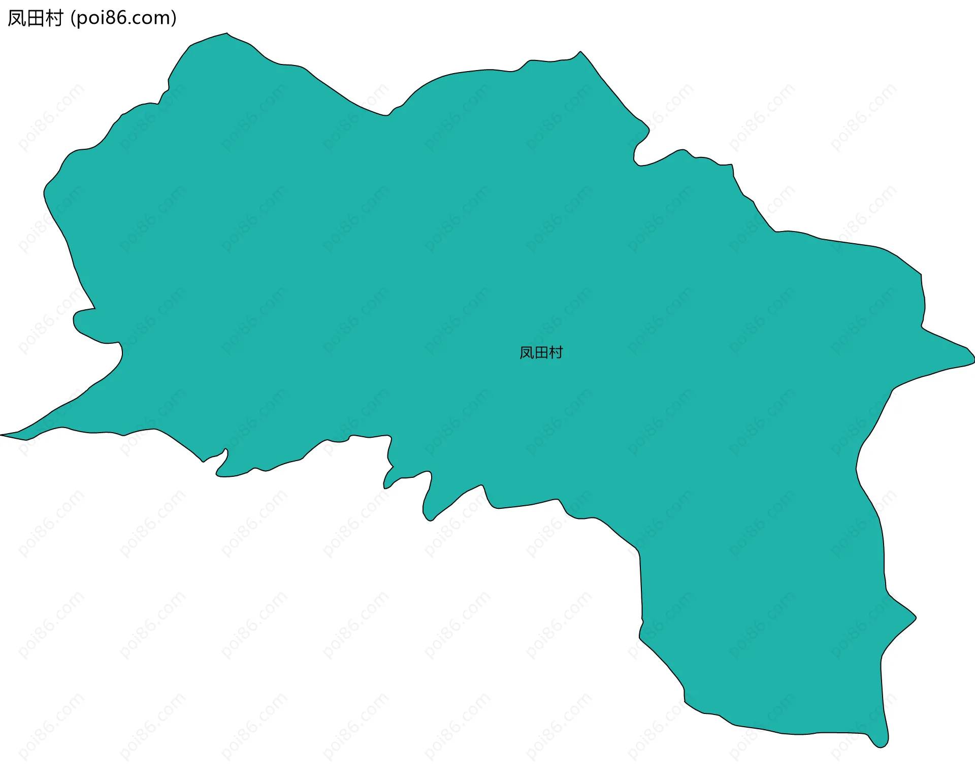 凤田村边界地图