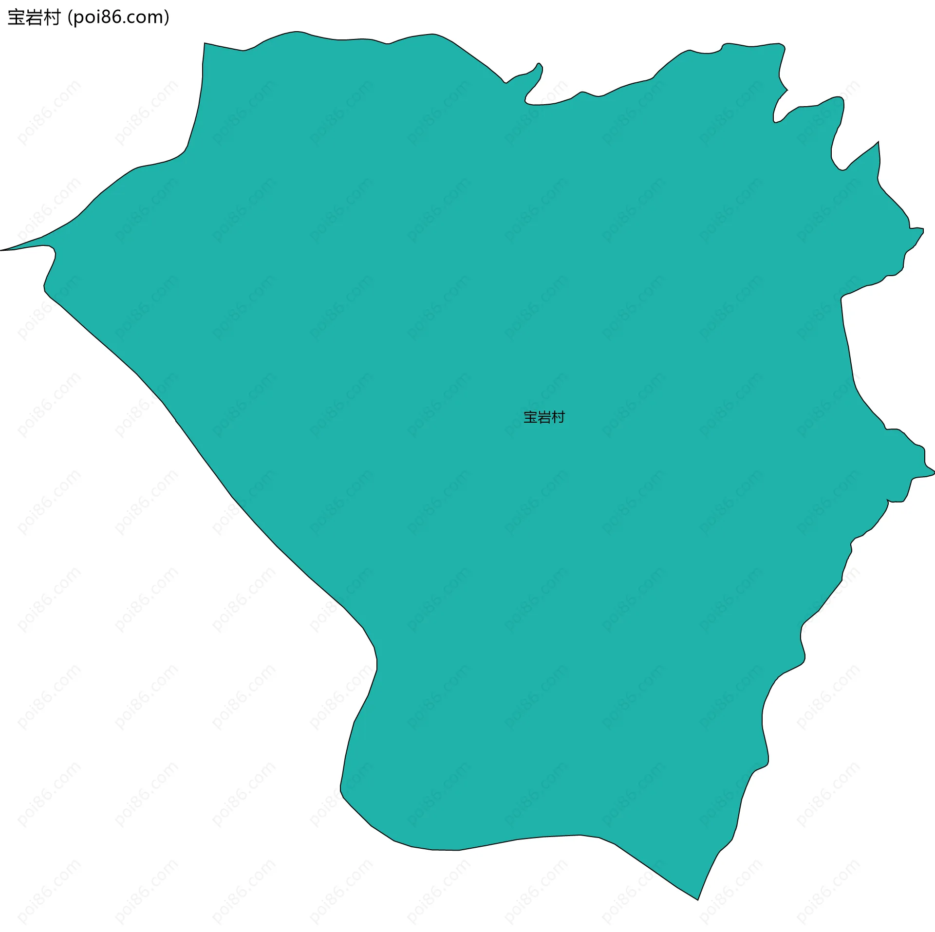 宝岩村边界地图