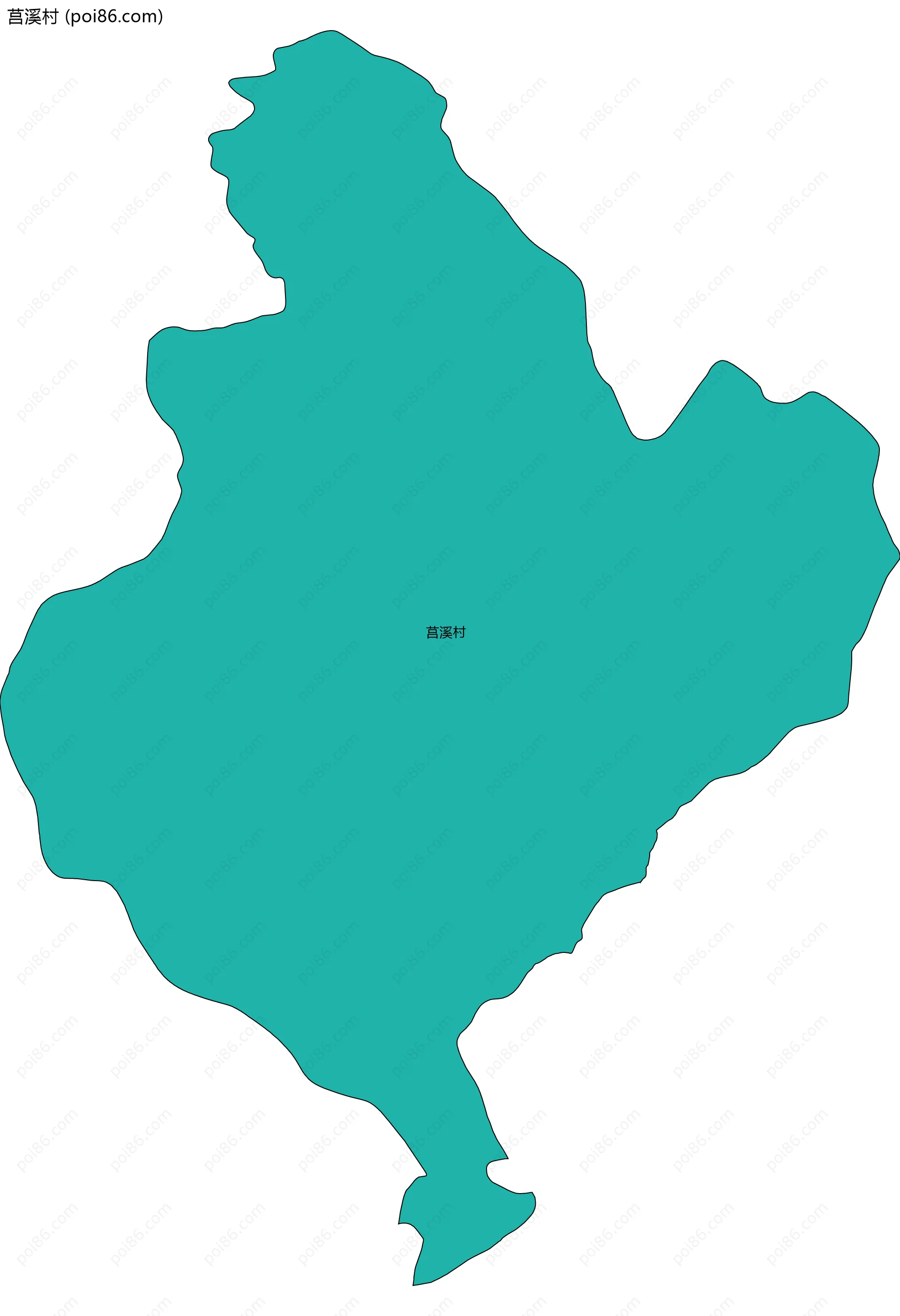 莒溪村边界地图