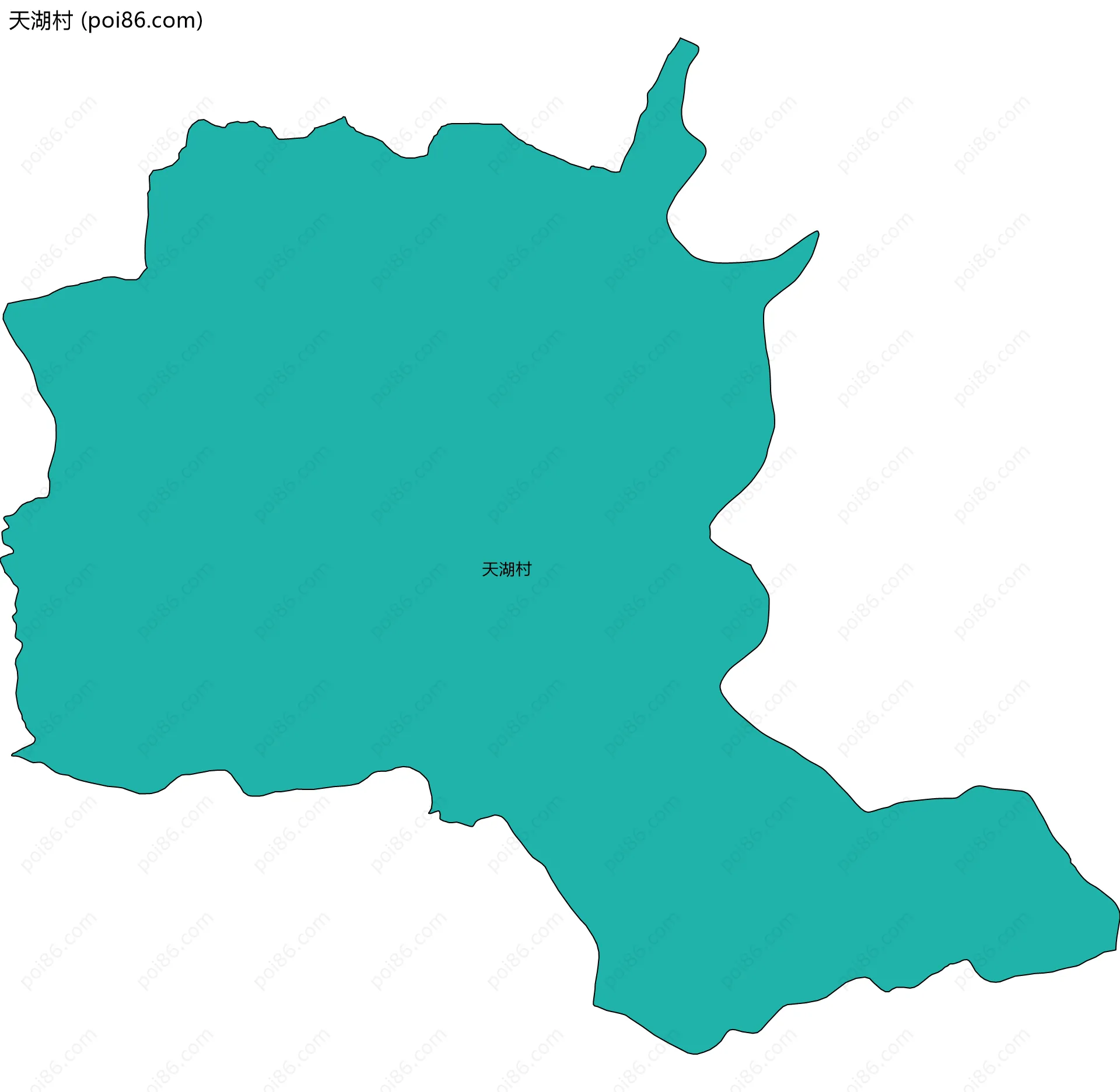 天湖村边界地图