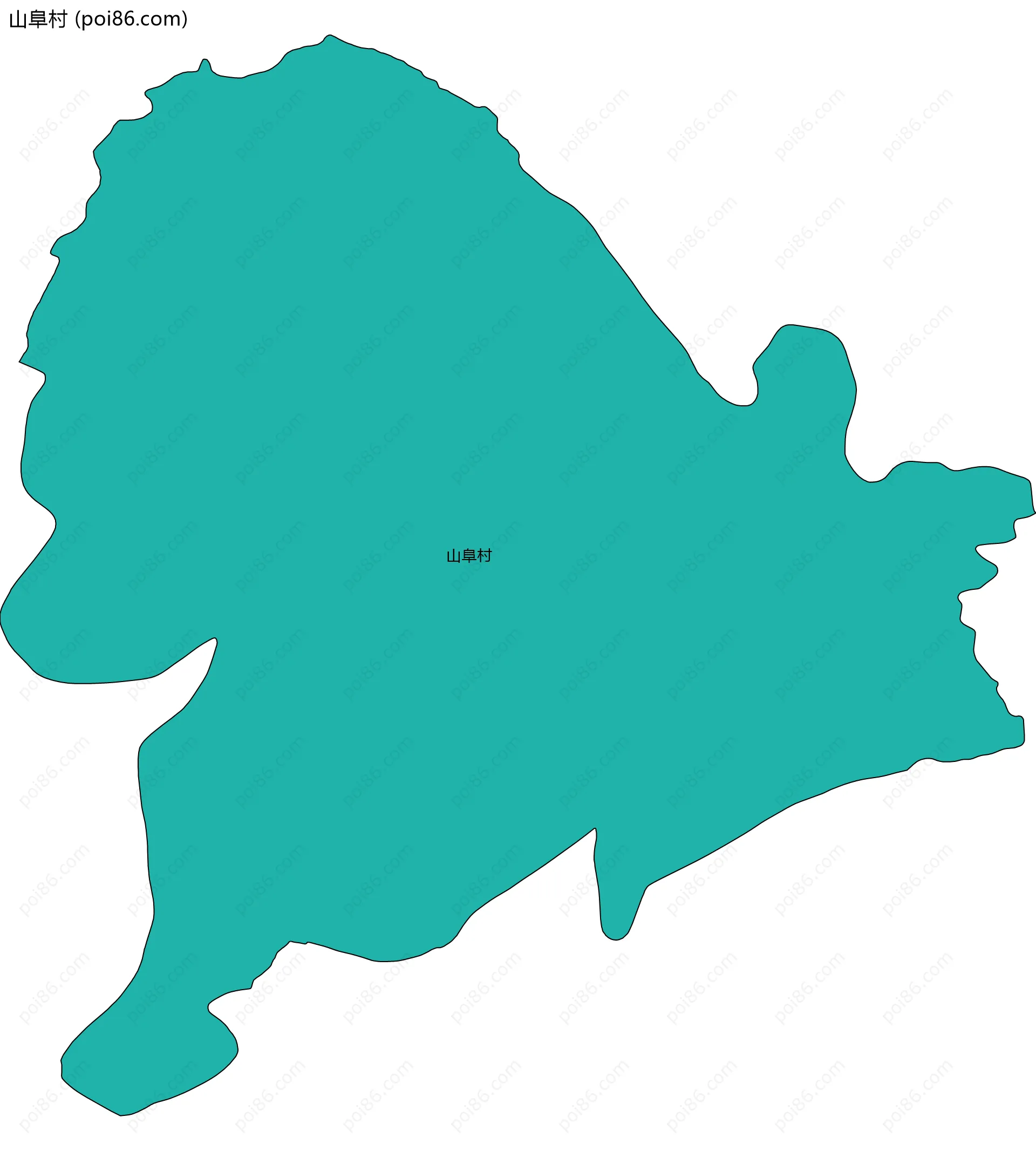 山阜村边界地图