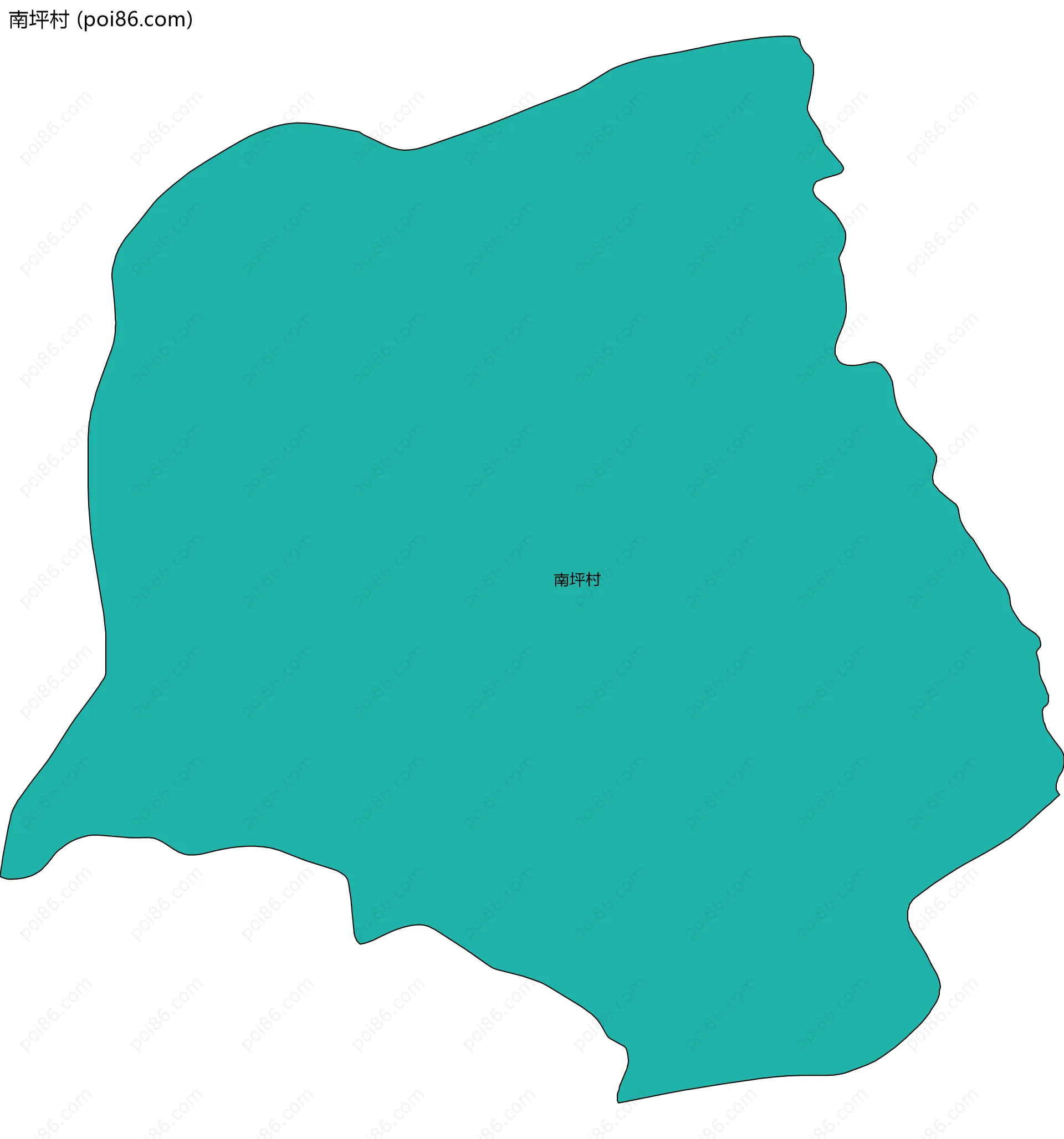 南坪村边界地图