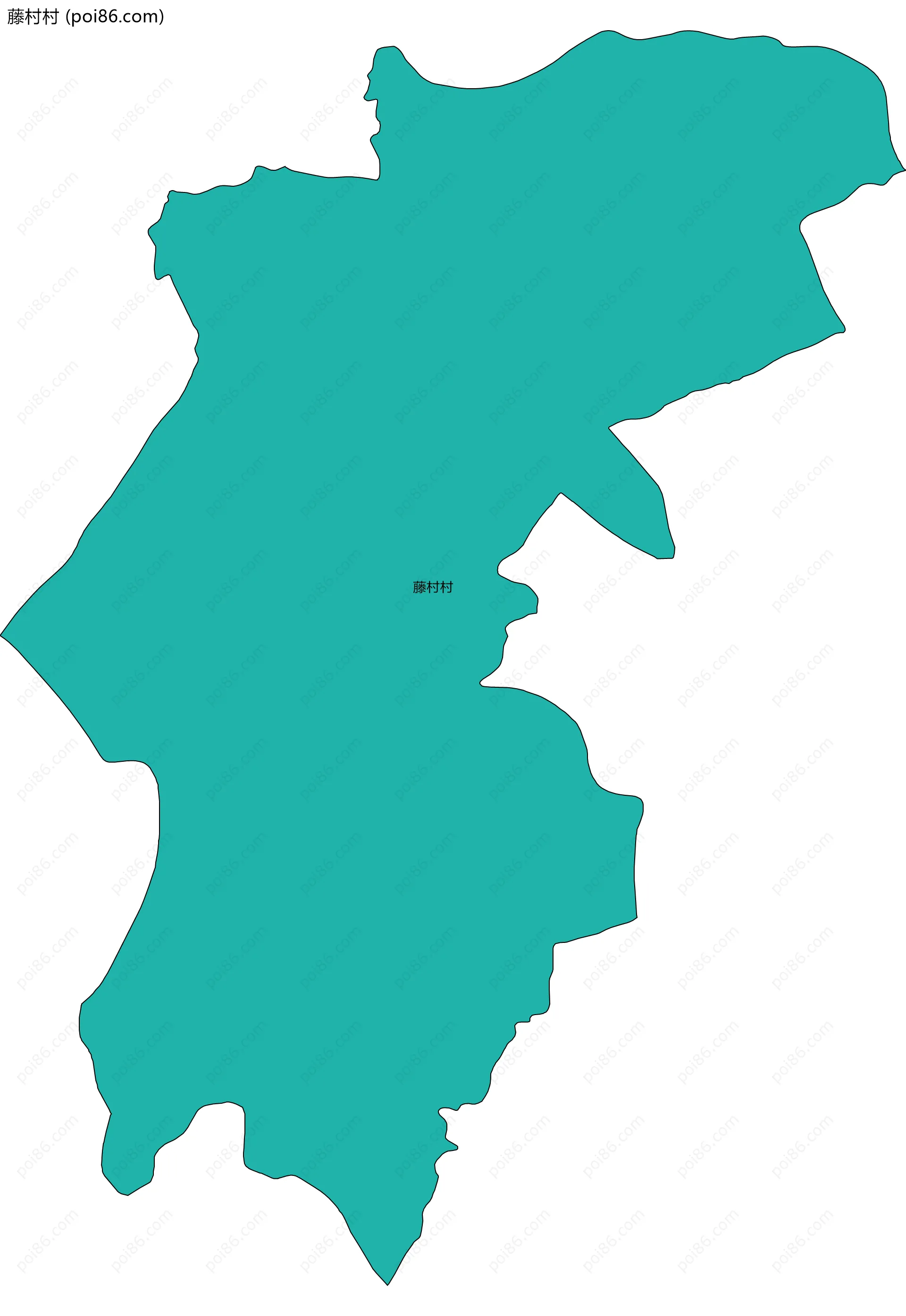 藤村村边界地图