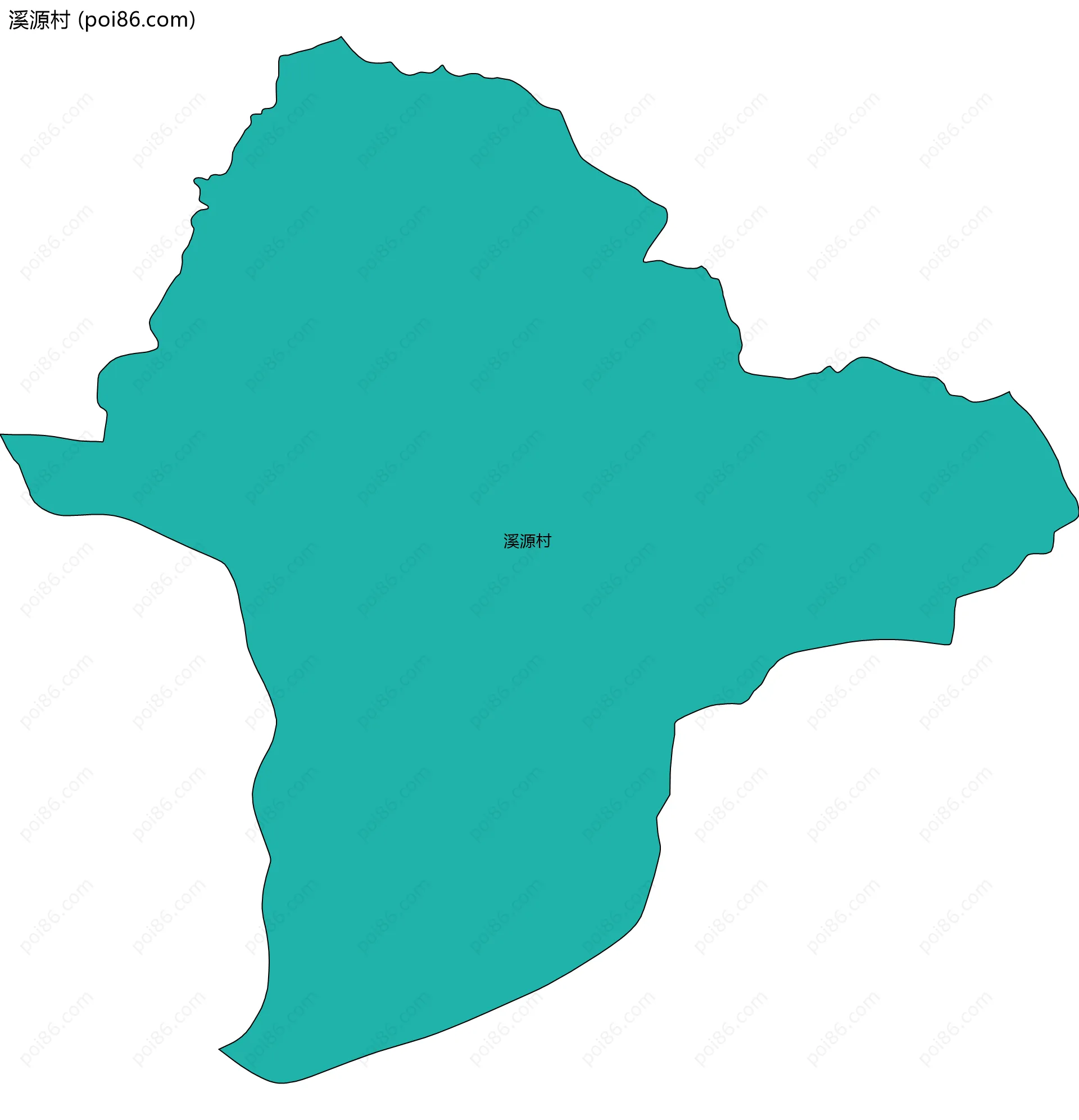 溪源村边界地图