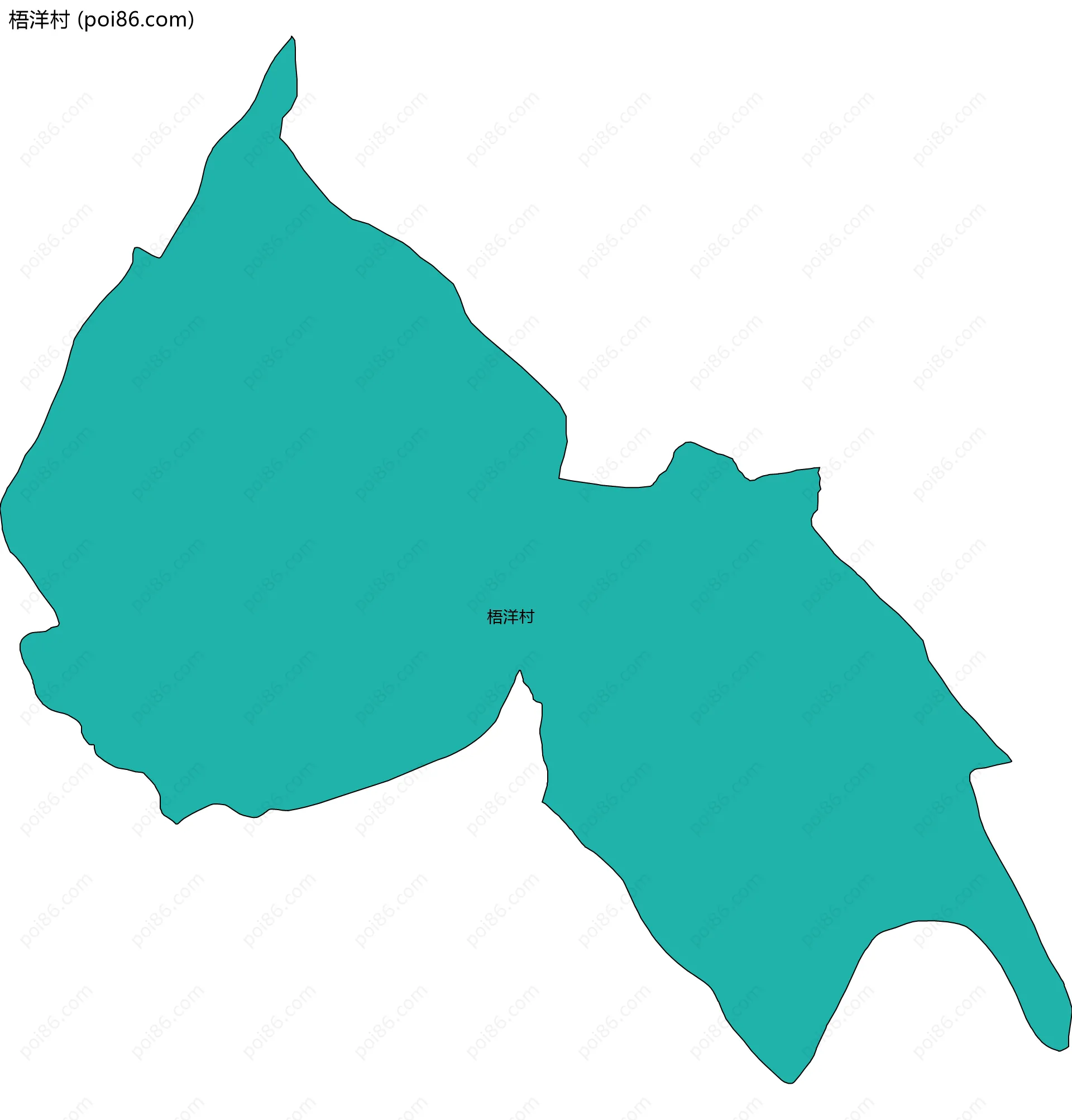 梧洋村边界地图