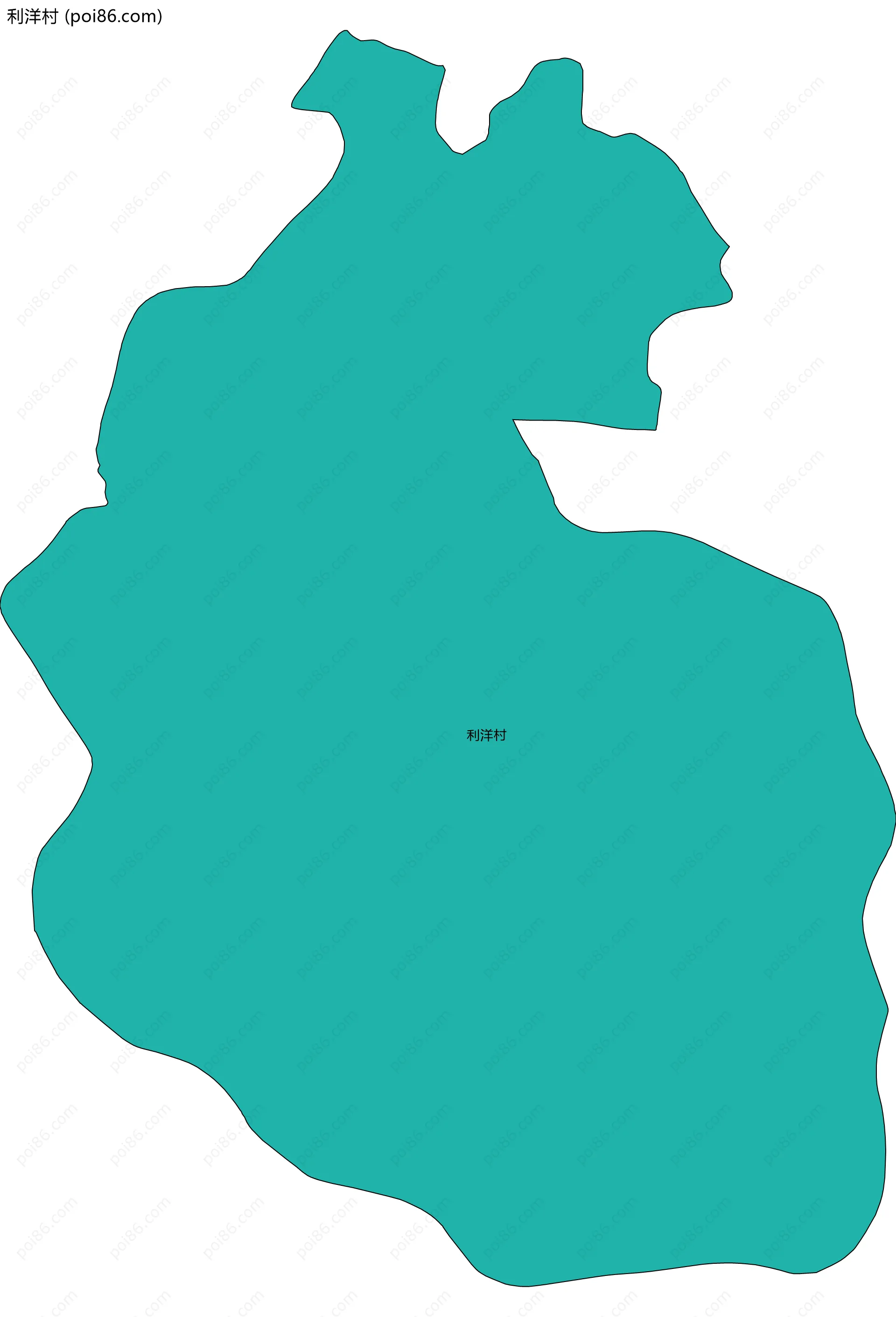 利洋村边界地图