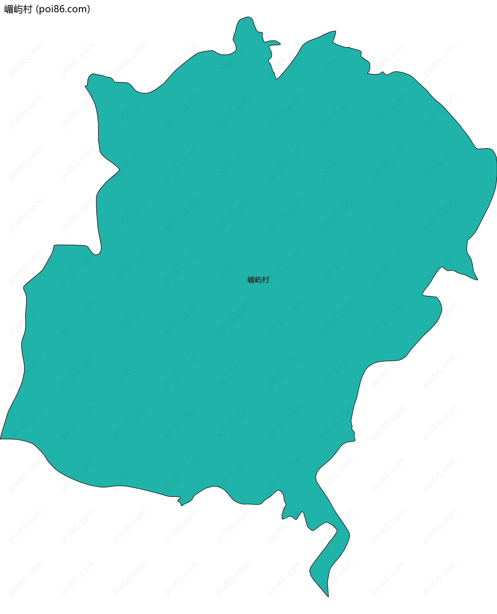 嵋屿村边界地图
