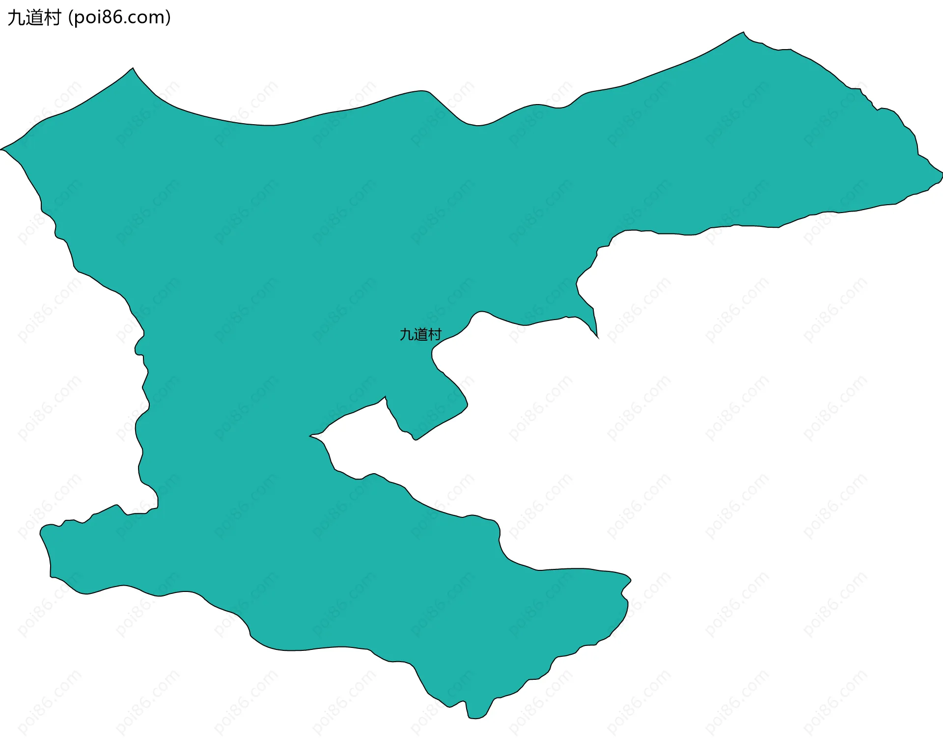 九道村边界地图