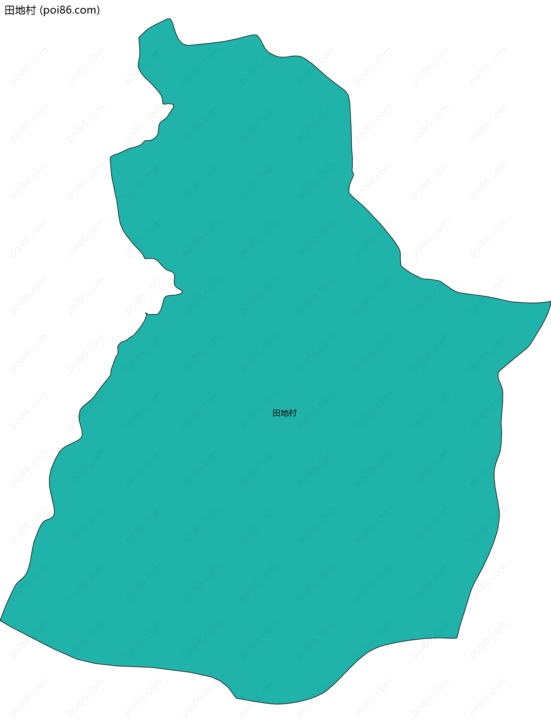 田地村边界地图