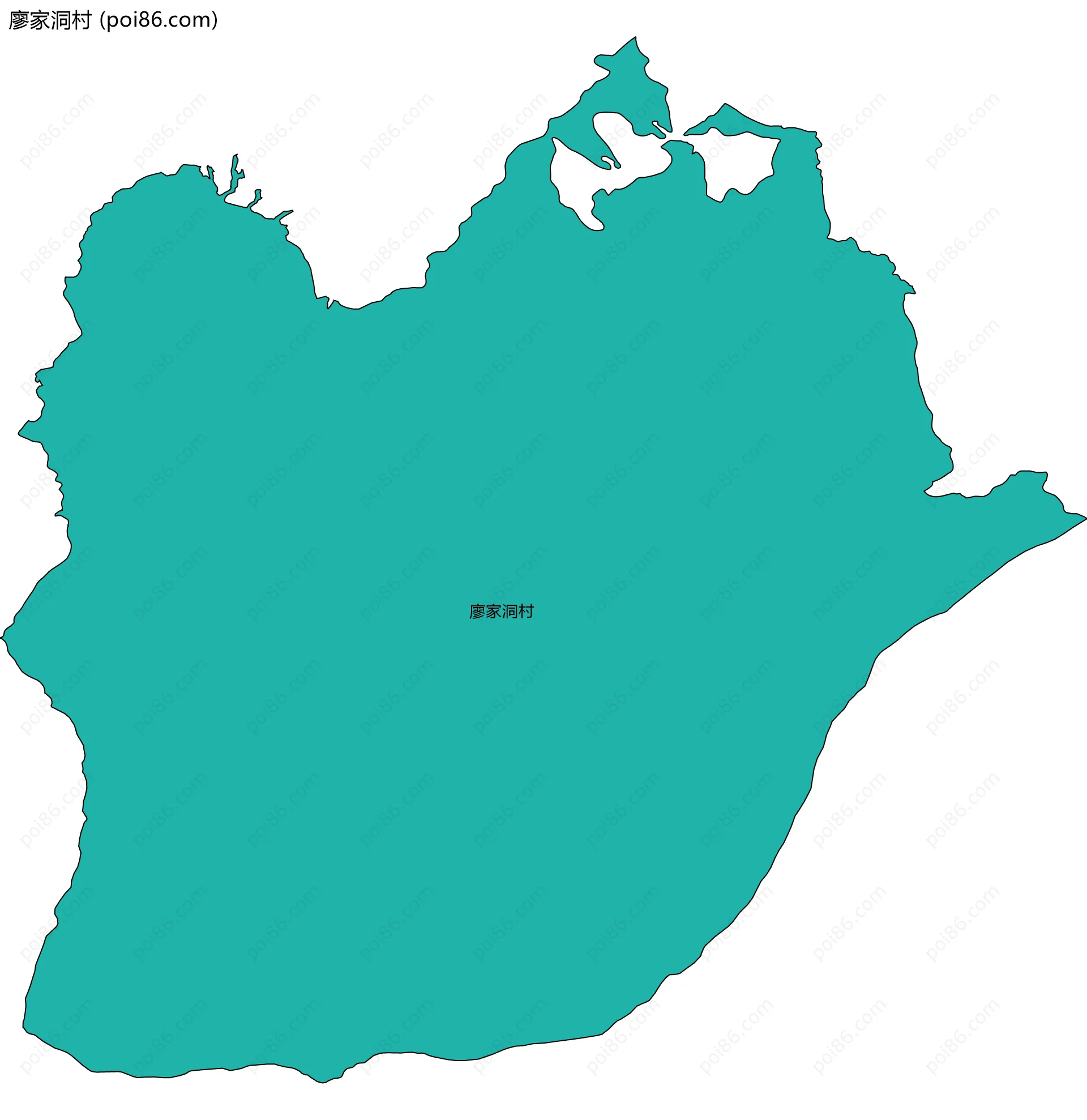 廖家洞村边界地图