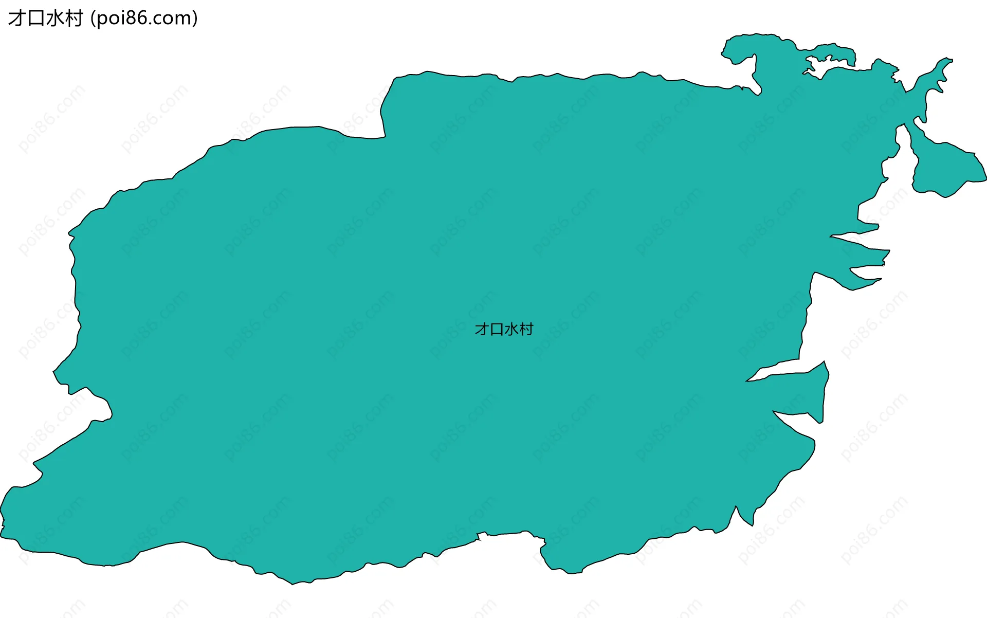 才口水村边界地图