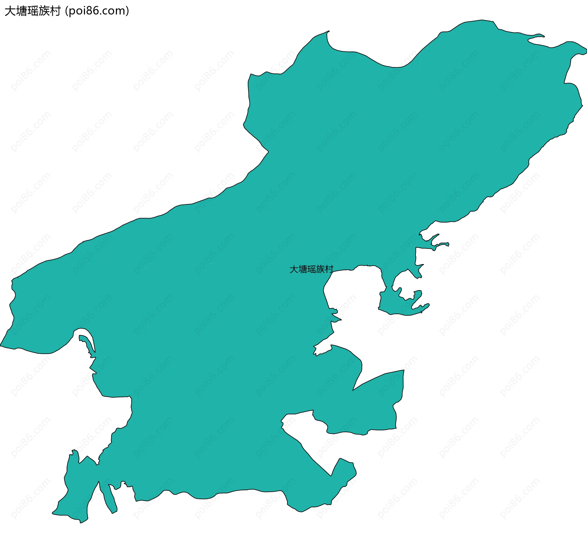 大塘瑶族村边界地图