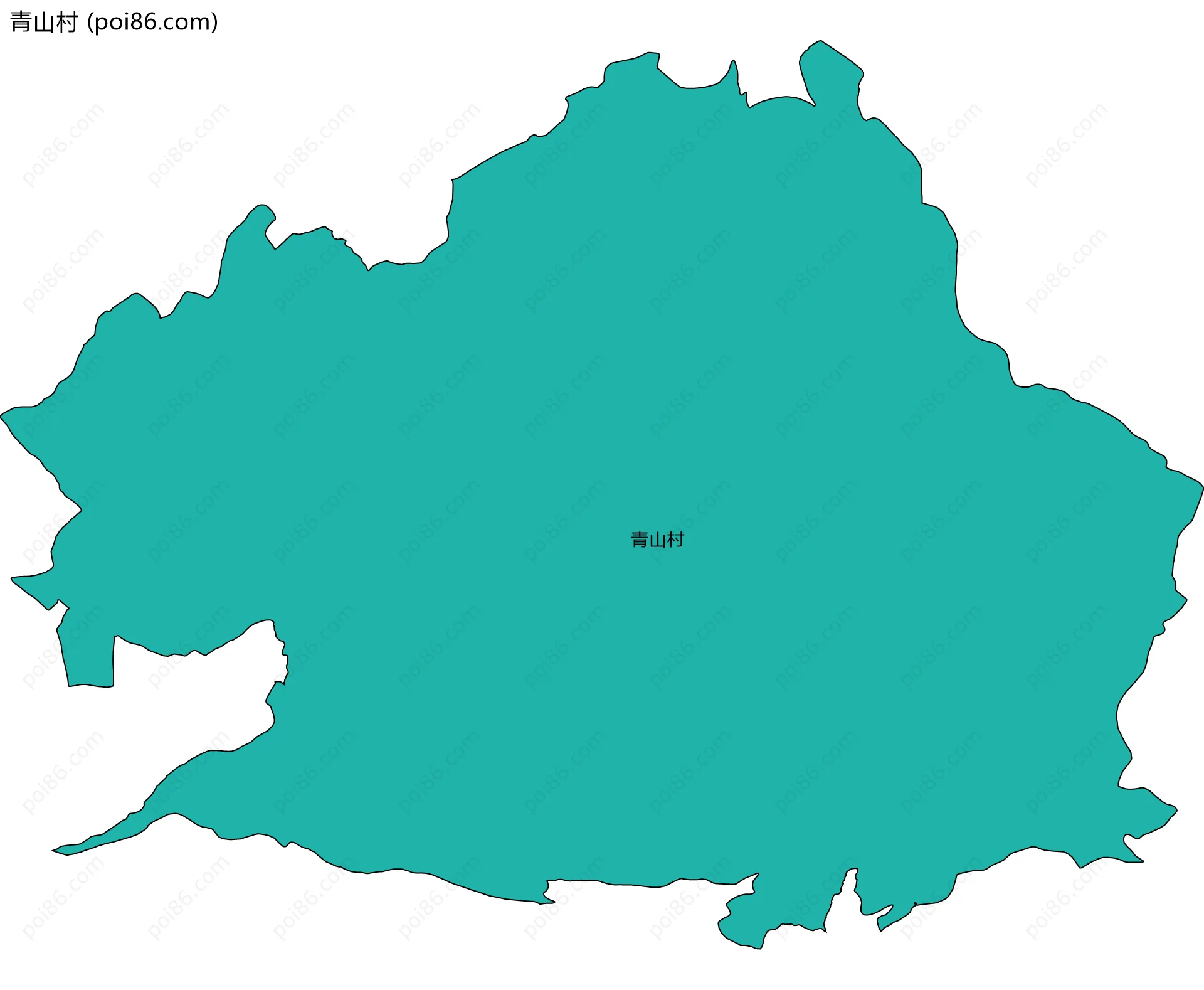 青山村边界地图