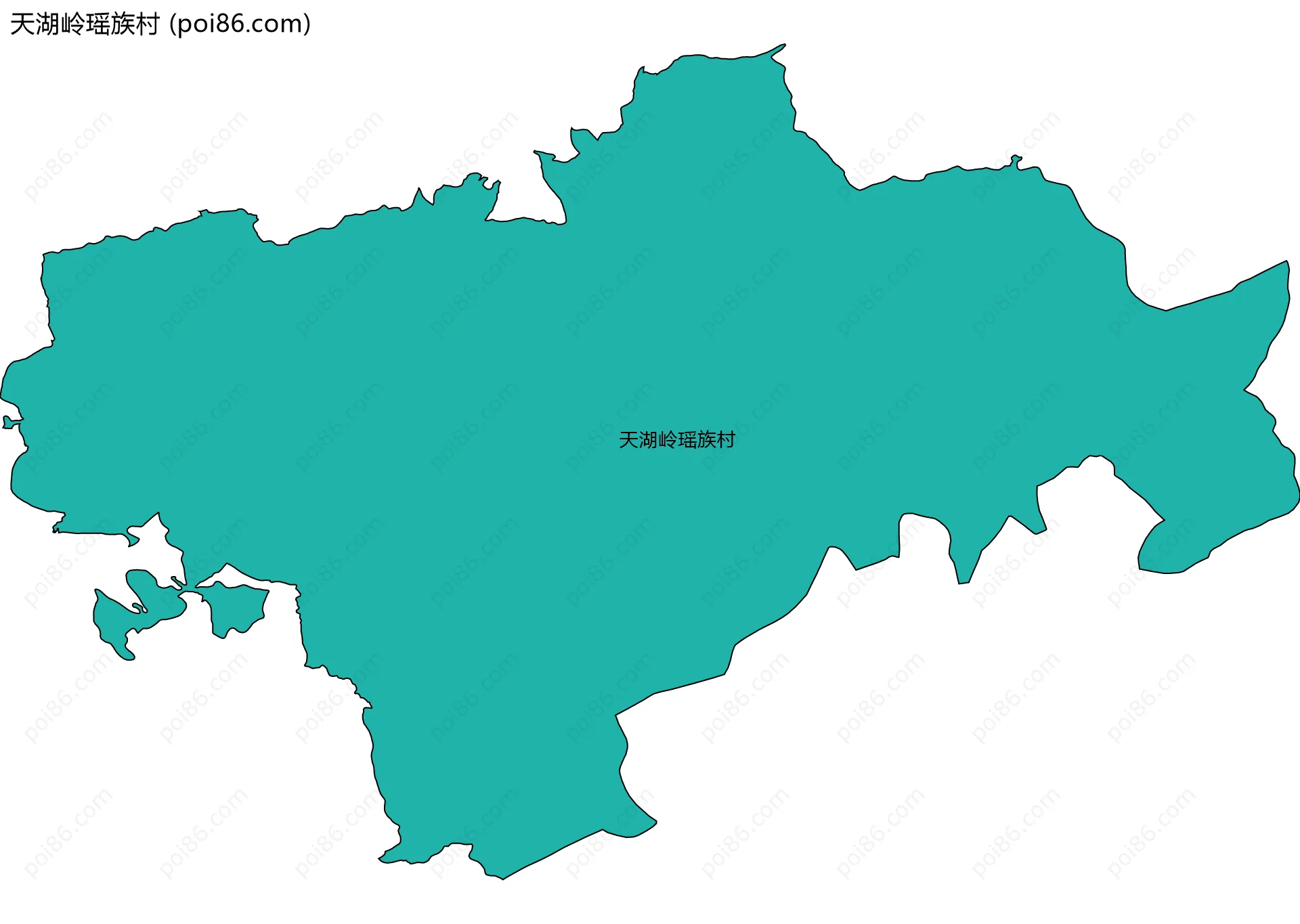 天湖岭瑶族村边界地图