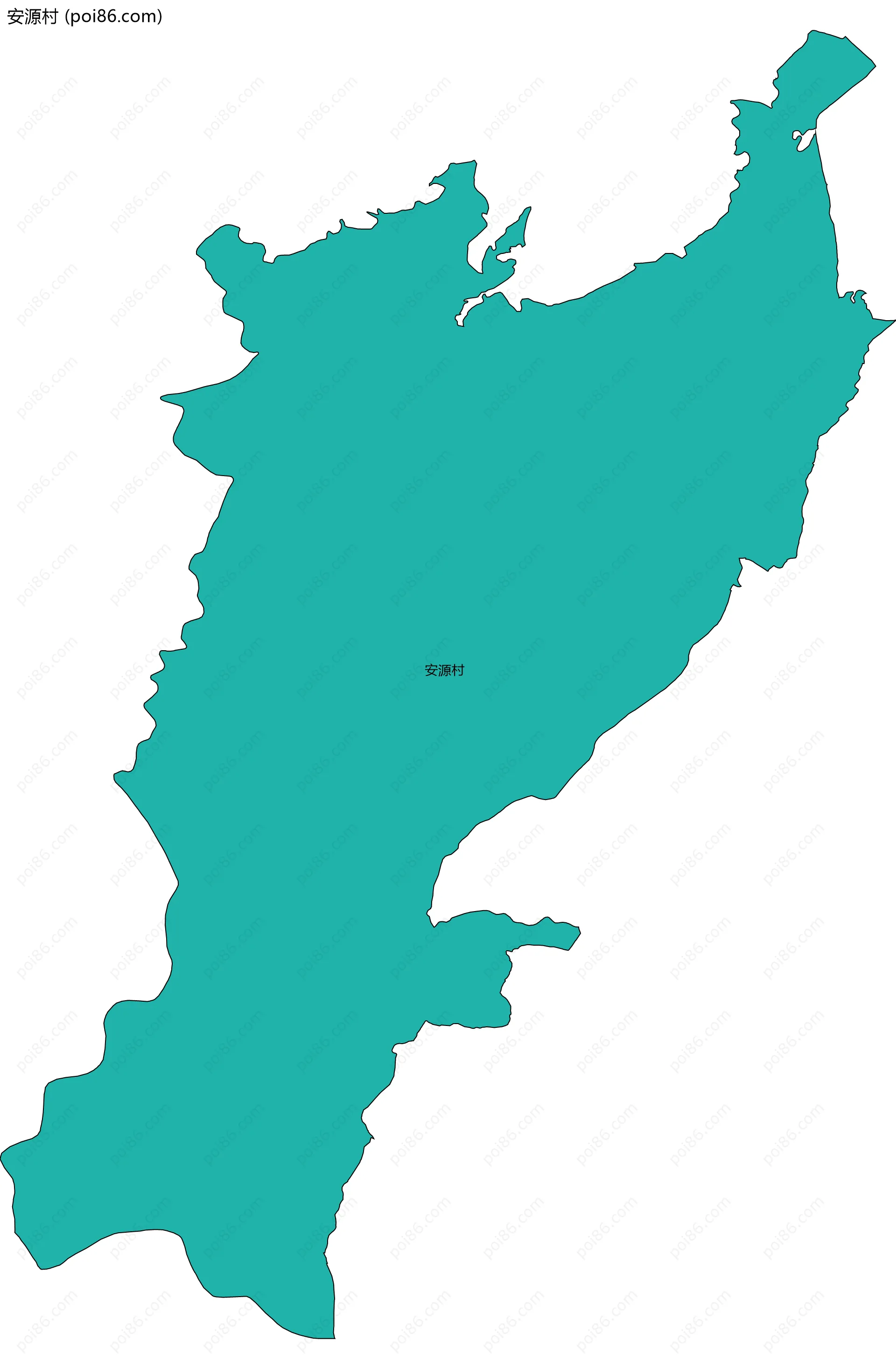 安源村边界地图