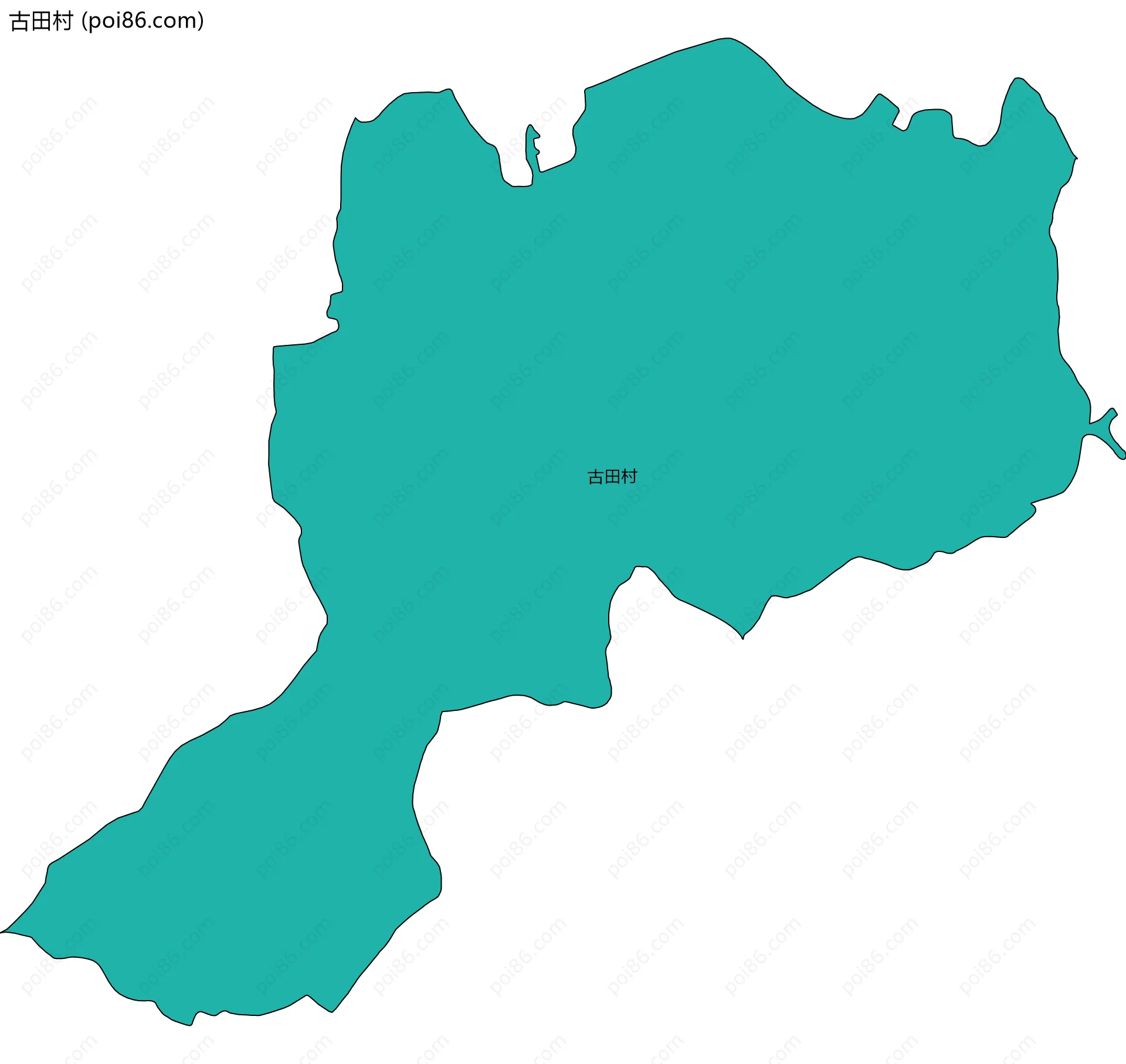 古田村边界地图