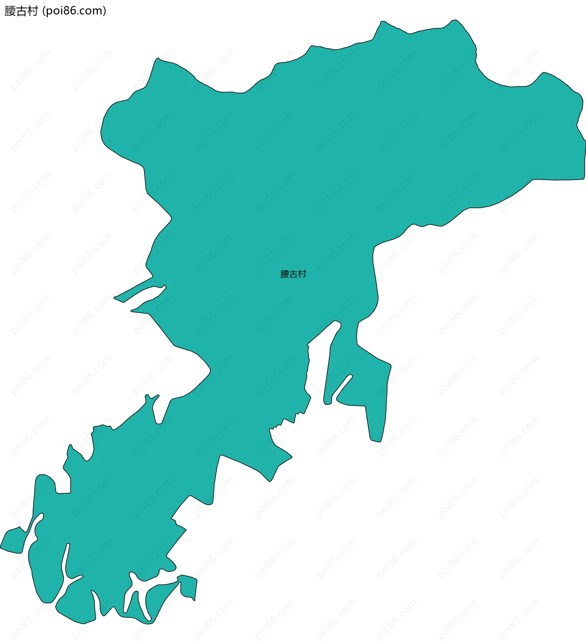 腰古村边界地图