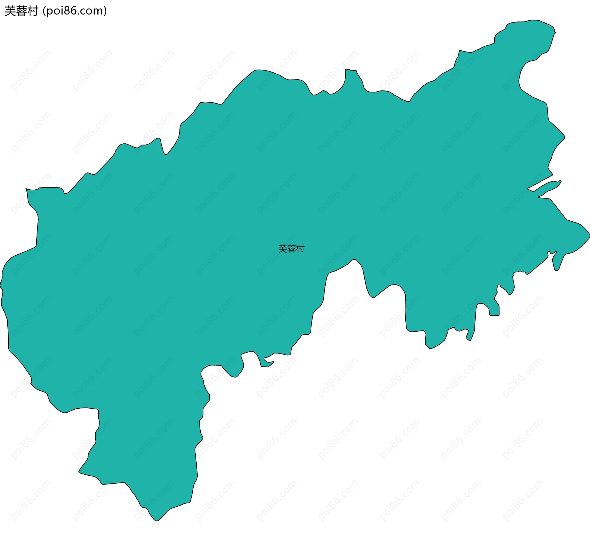 芙蓉村边界地图