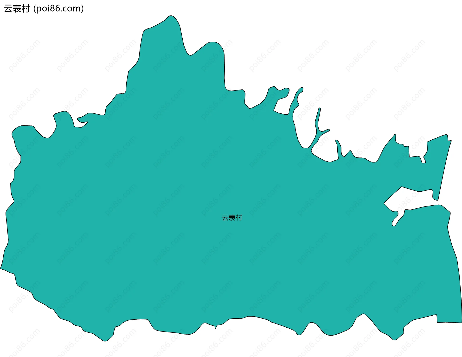 云表村边界地图