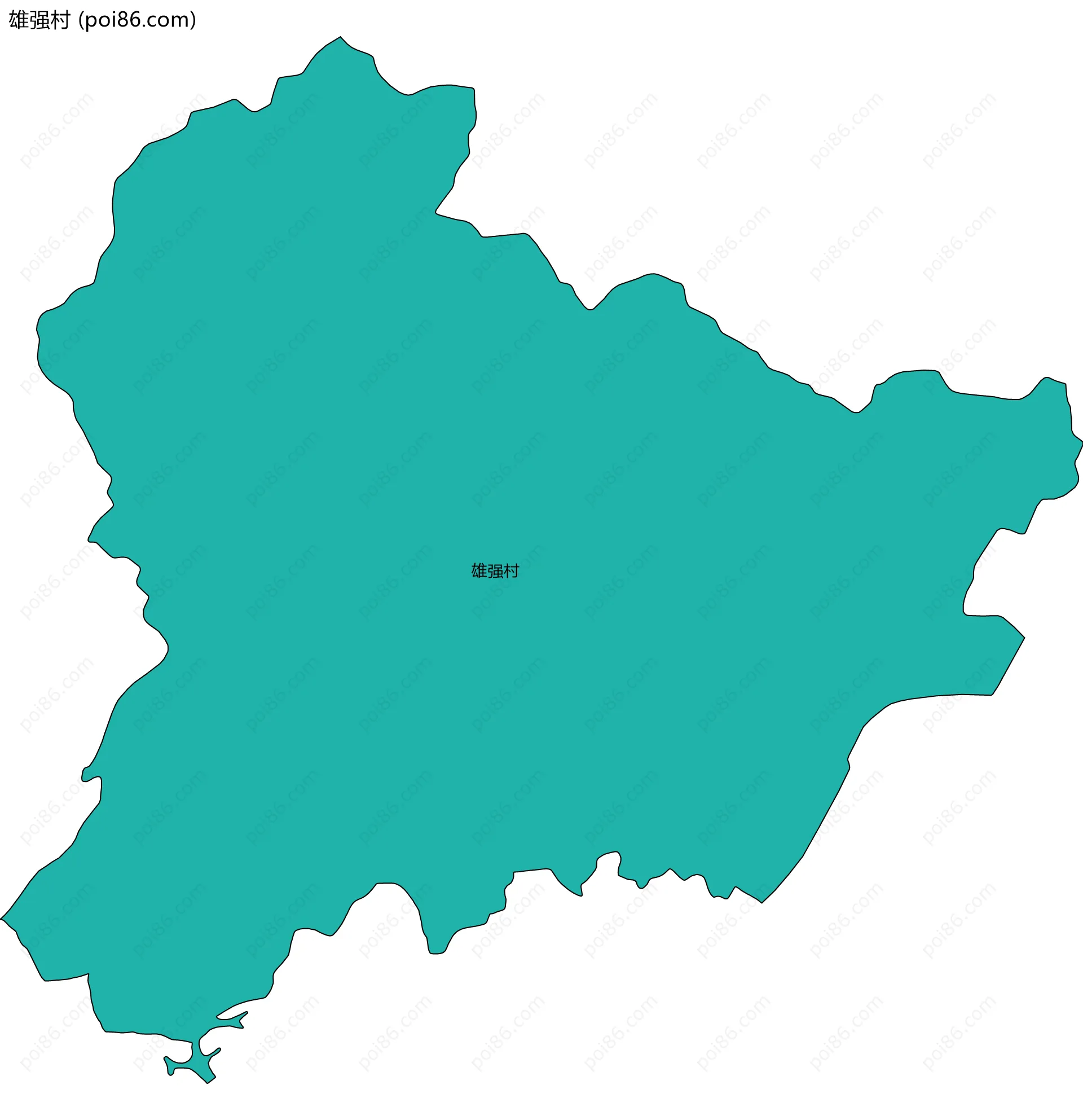 雄强村边界地图
