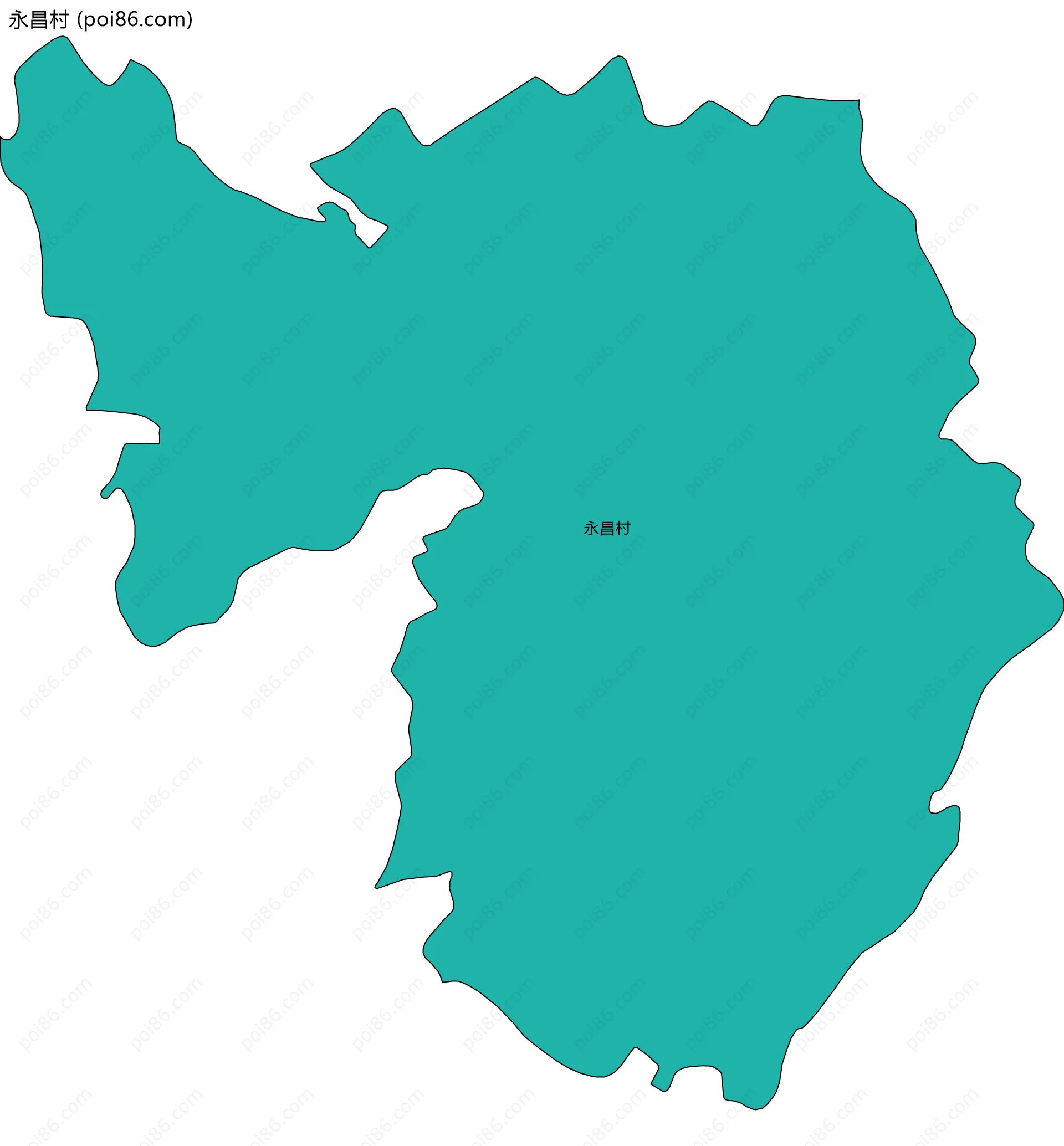 永昌村边界地图