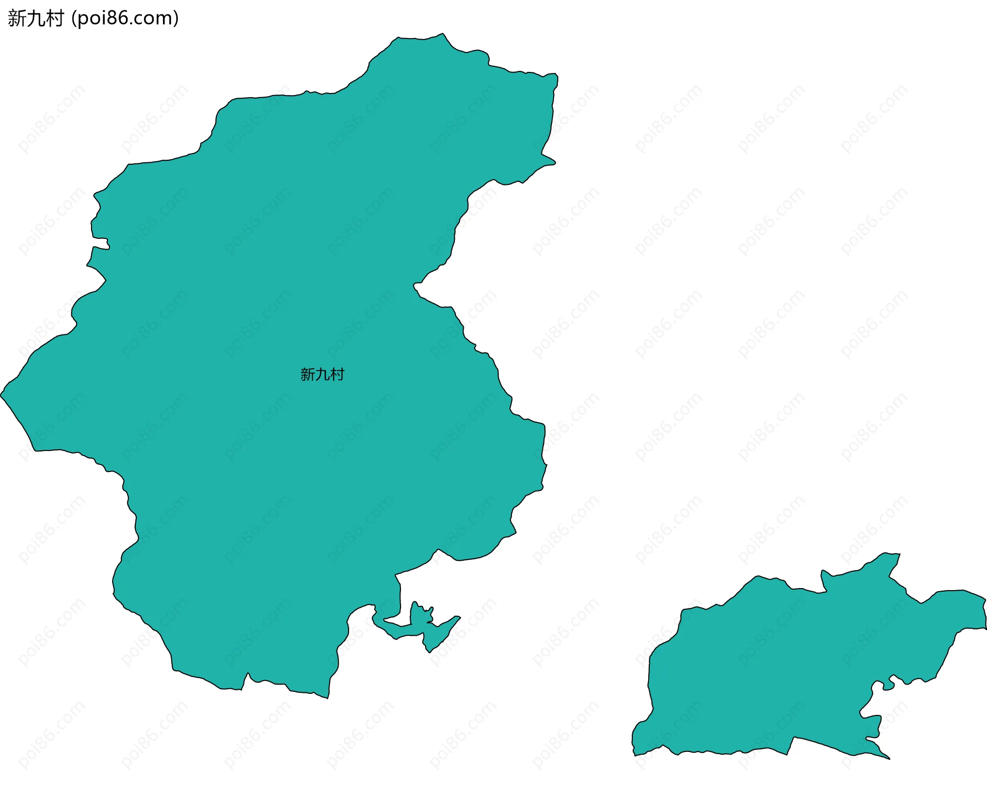 新九村边界地图