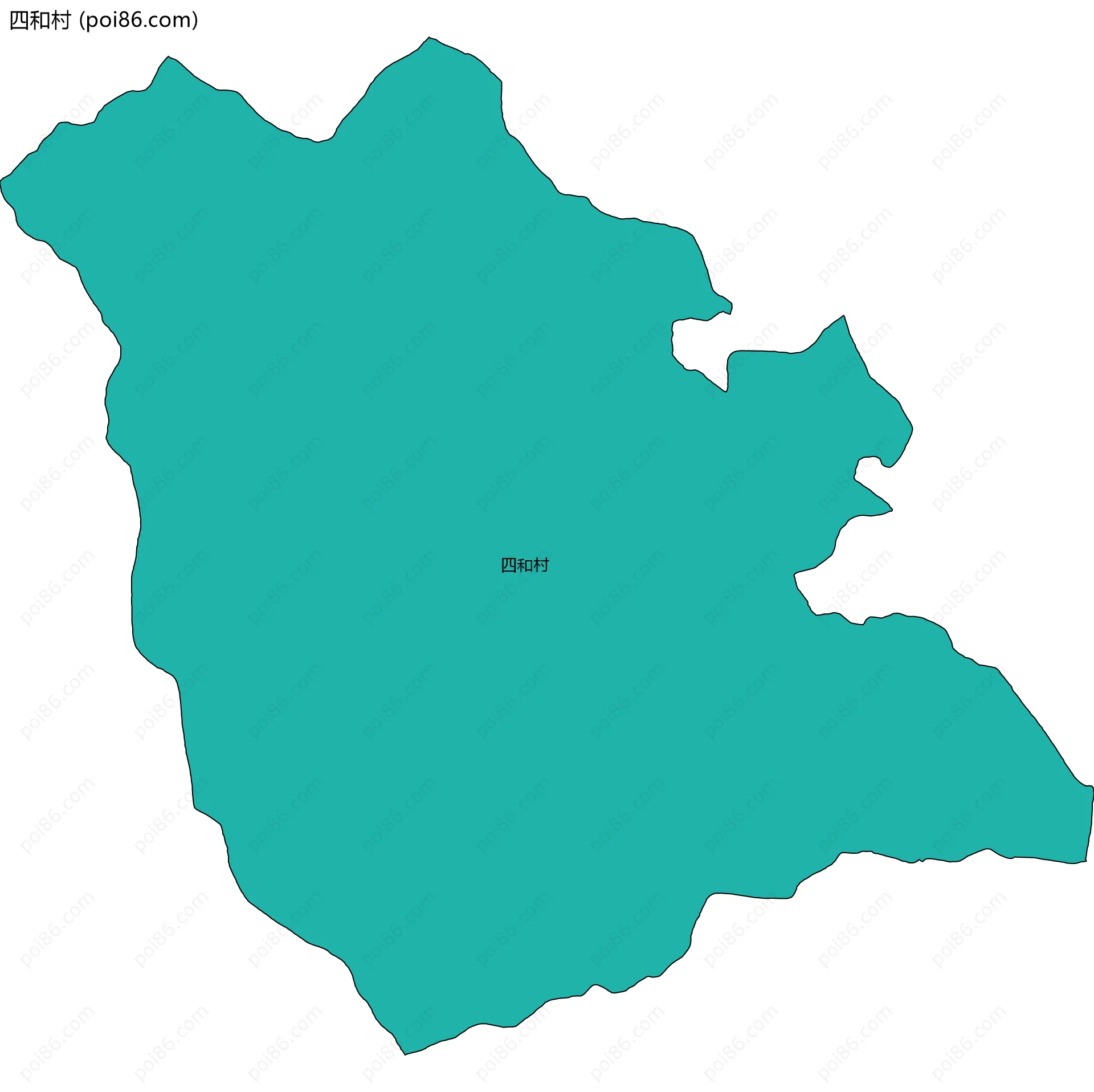 四和村边界地图