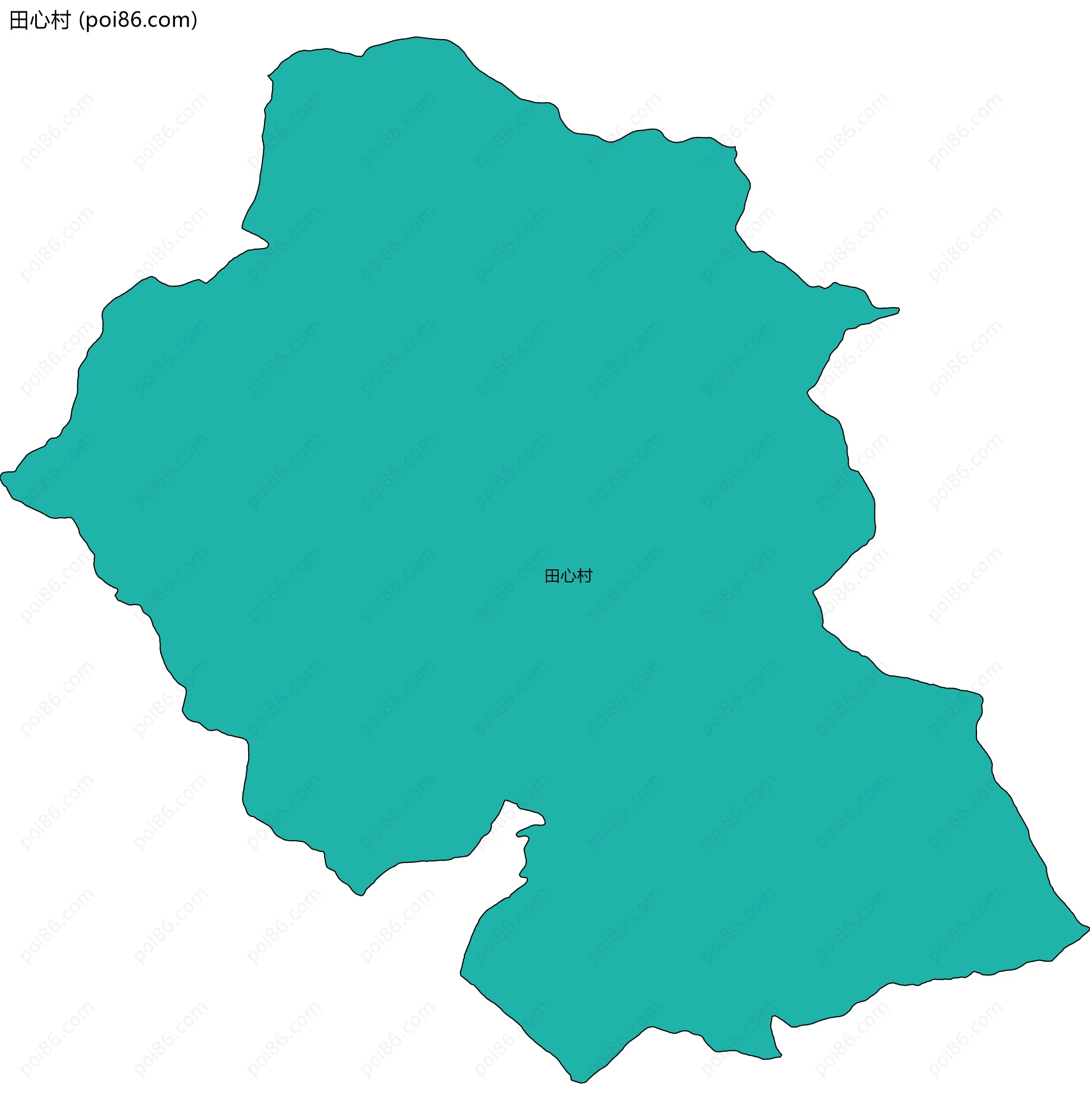 田心村边界地图