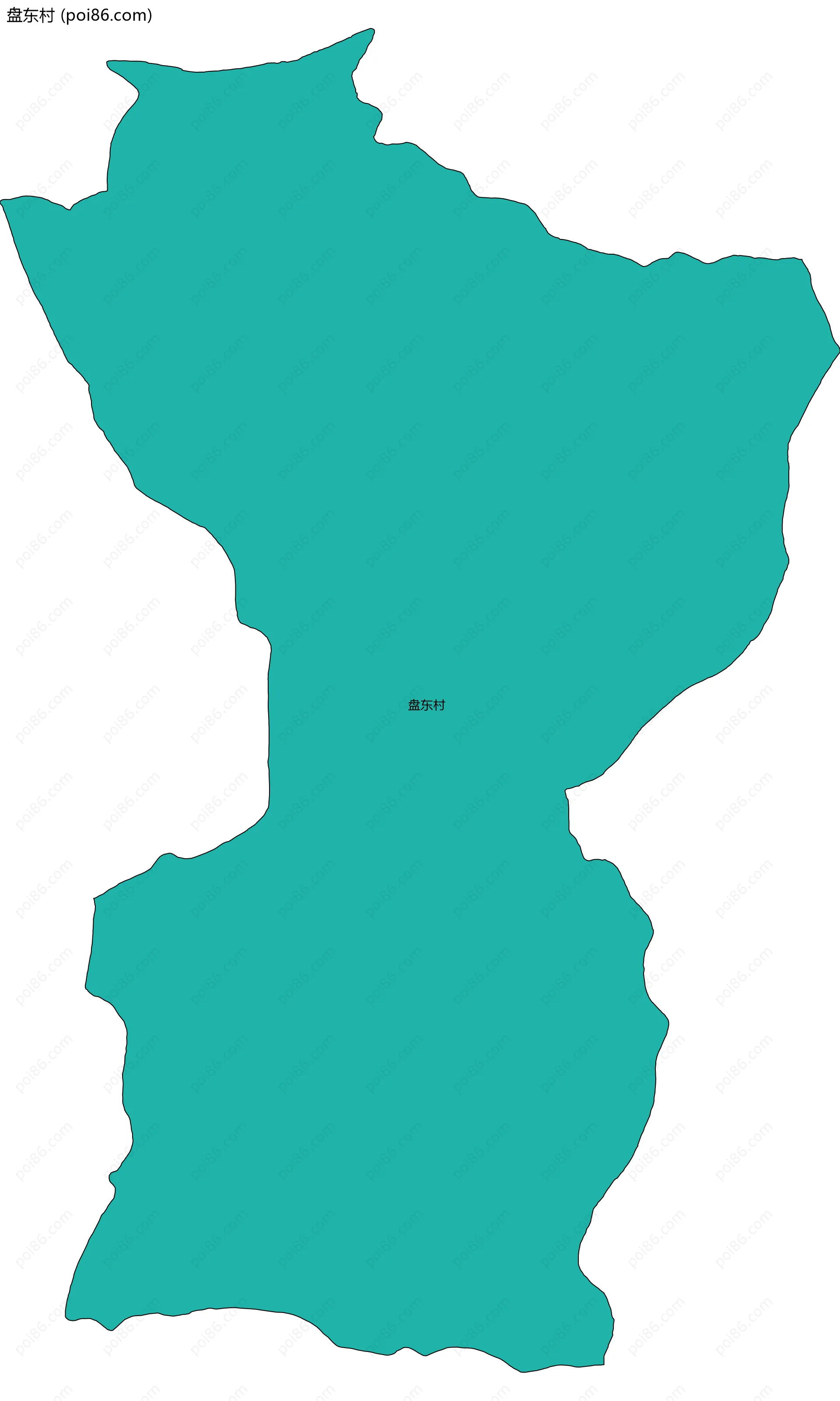 盘东村边界地图